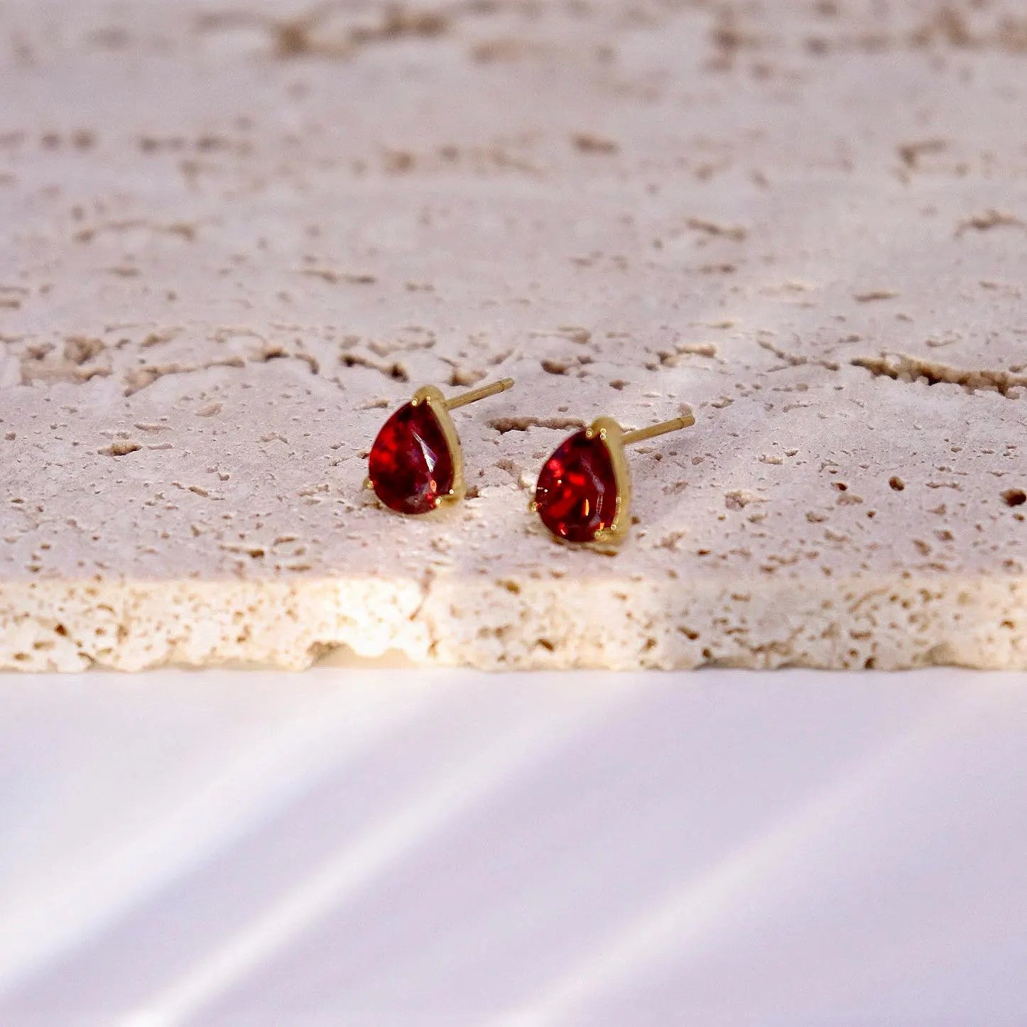 Garnet Stud Earrings