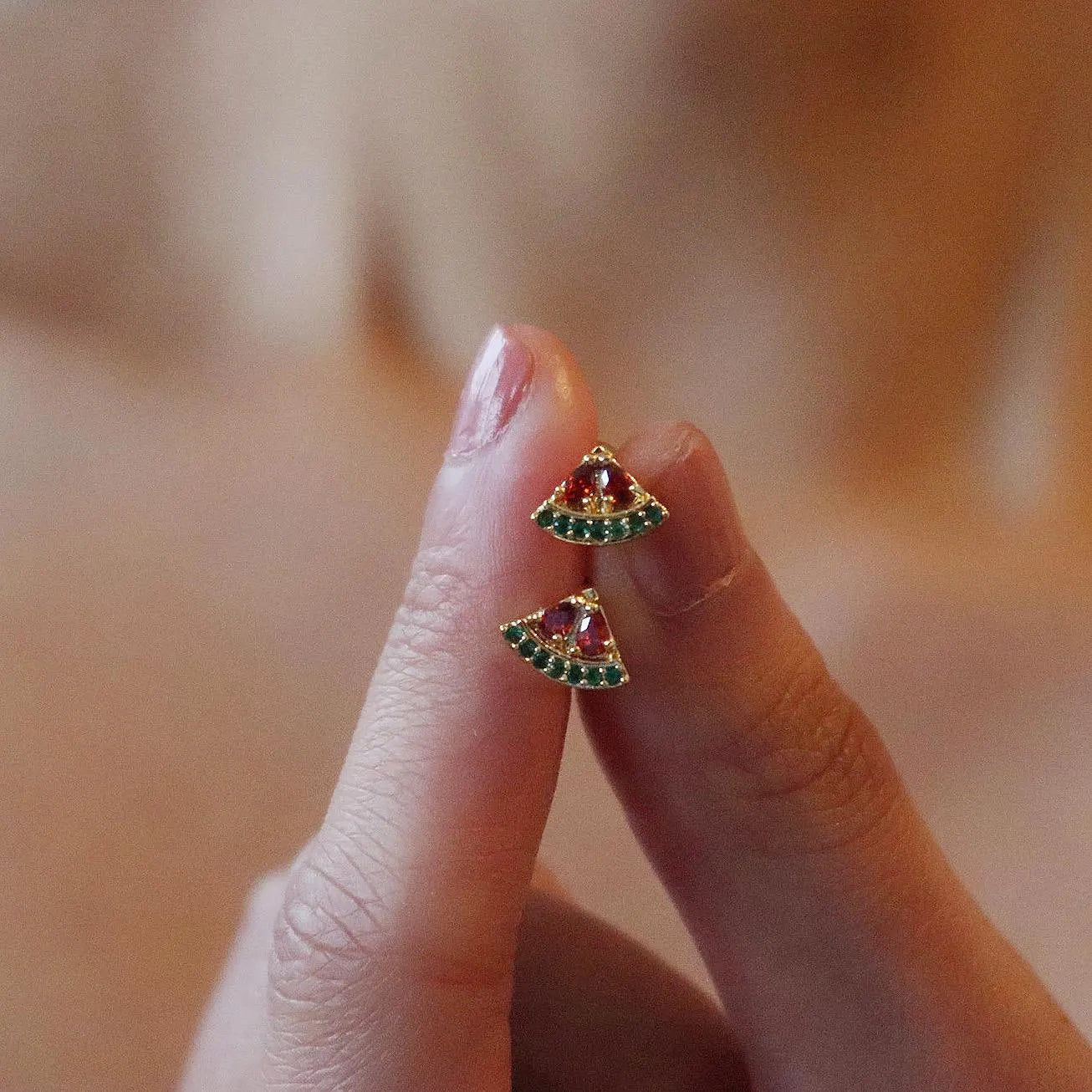 Summer Fruit Stud Earrings, Strawberry, Grape, Peach, Watermelon, Pineapple, Orange, Lemon, Cherry, Lychee Earrings