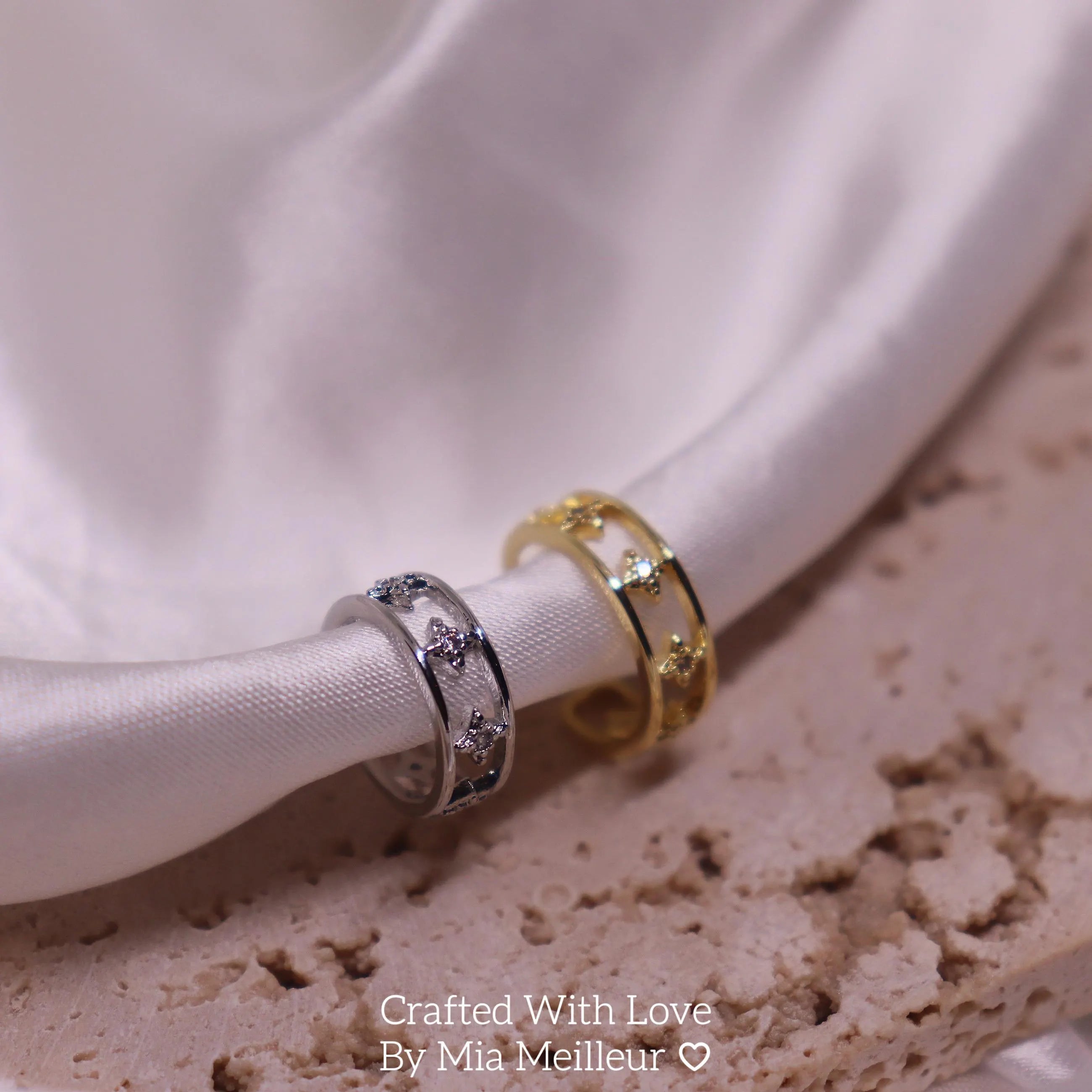 Minimalist Star Cuff Earrings