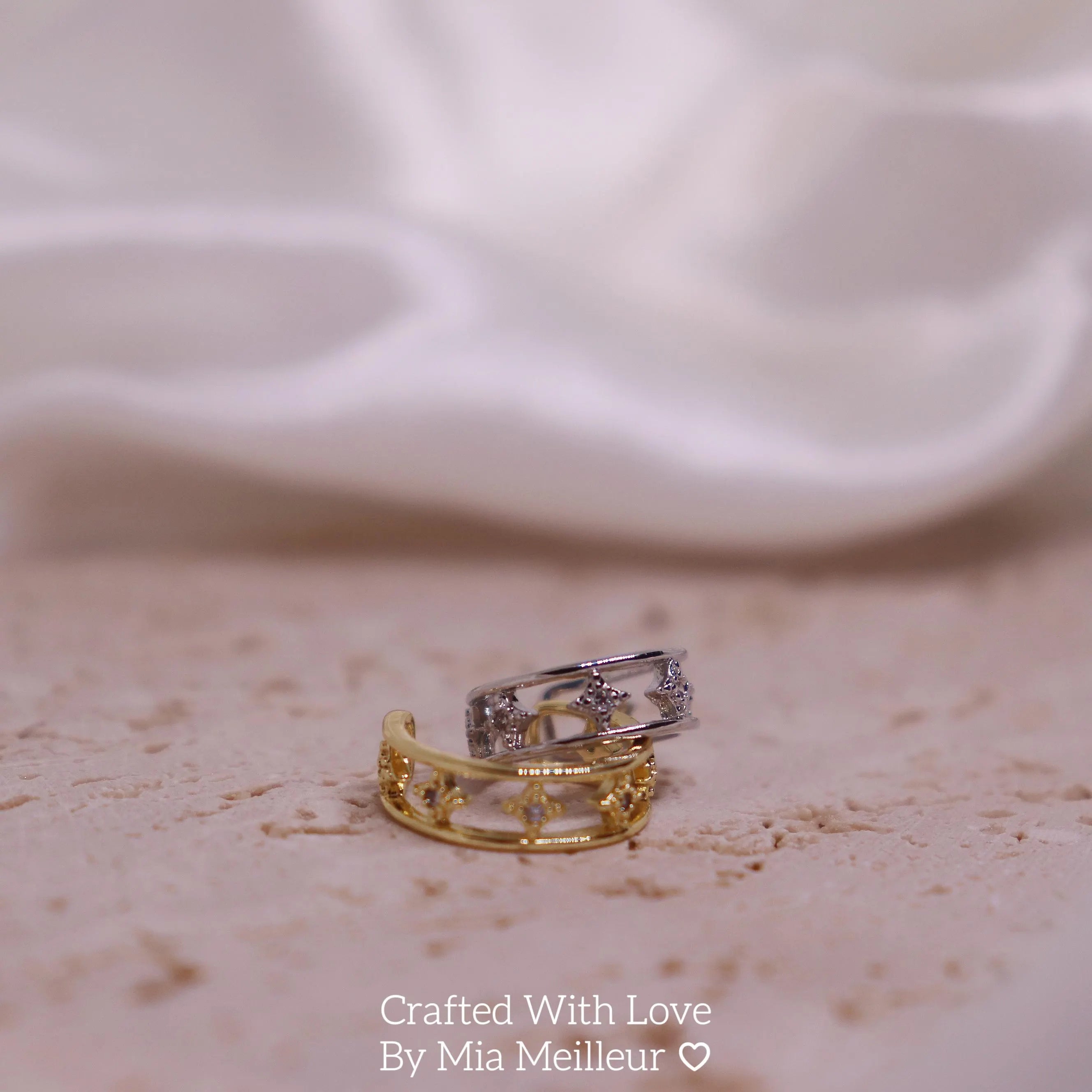 Minimalist Star Cuff Earrings