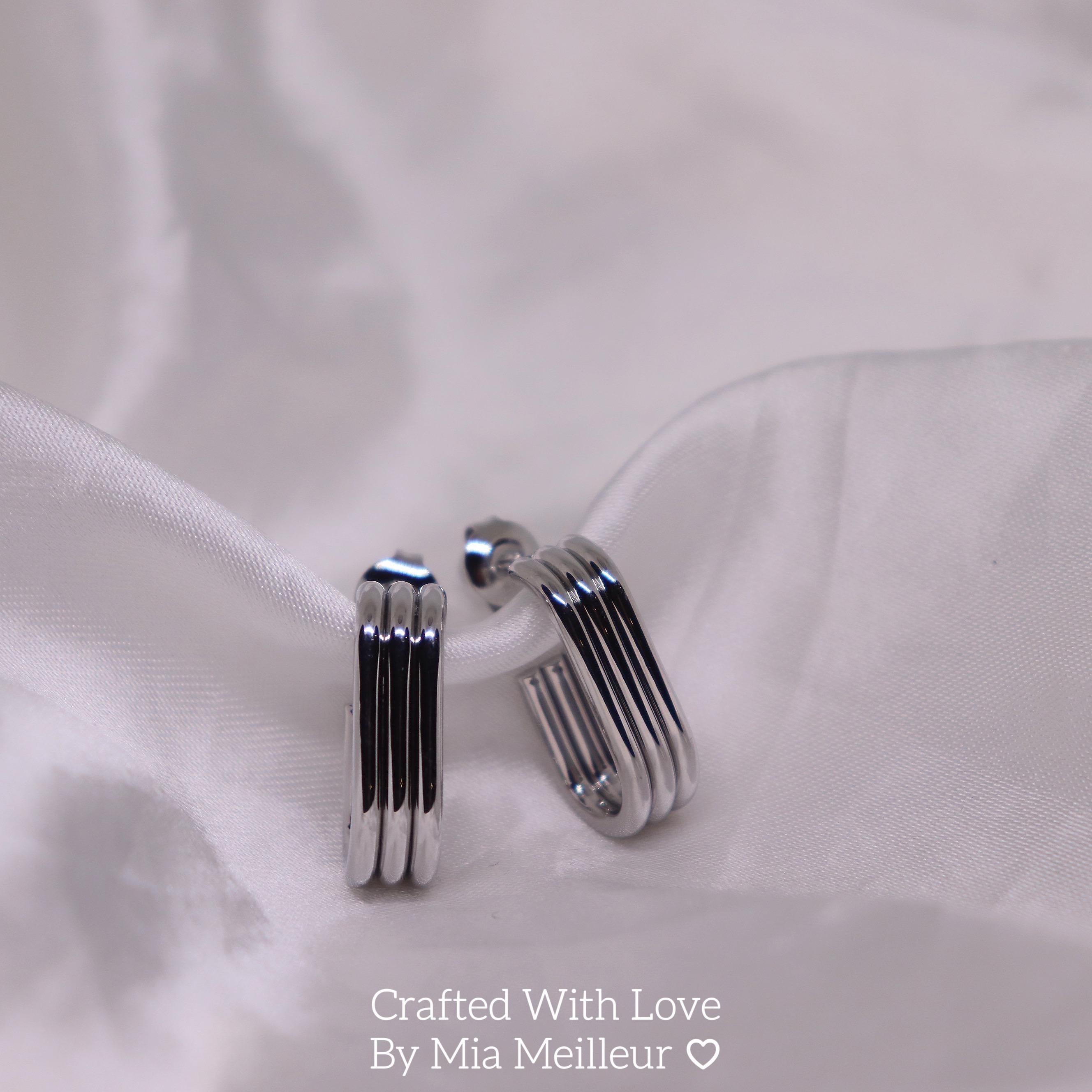 Bold Silver Stud Earrings