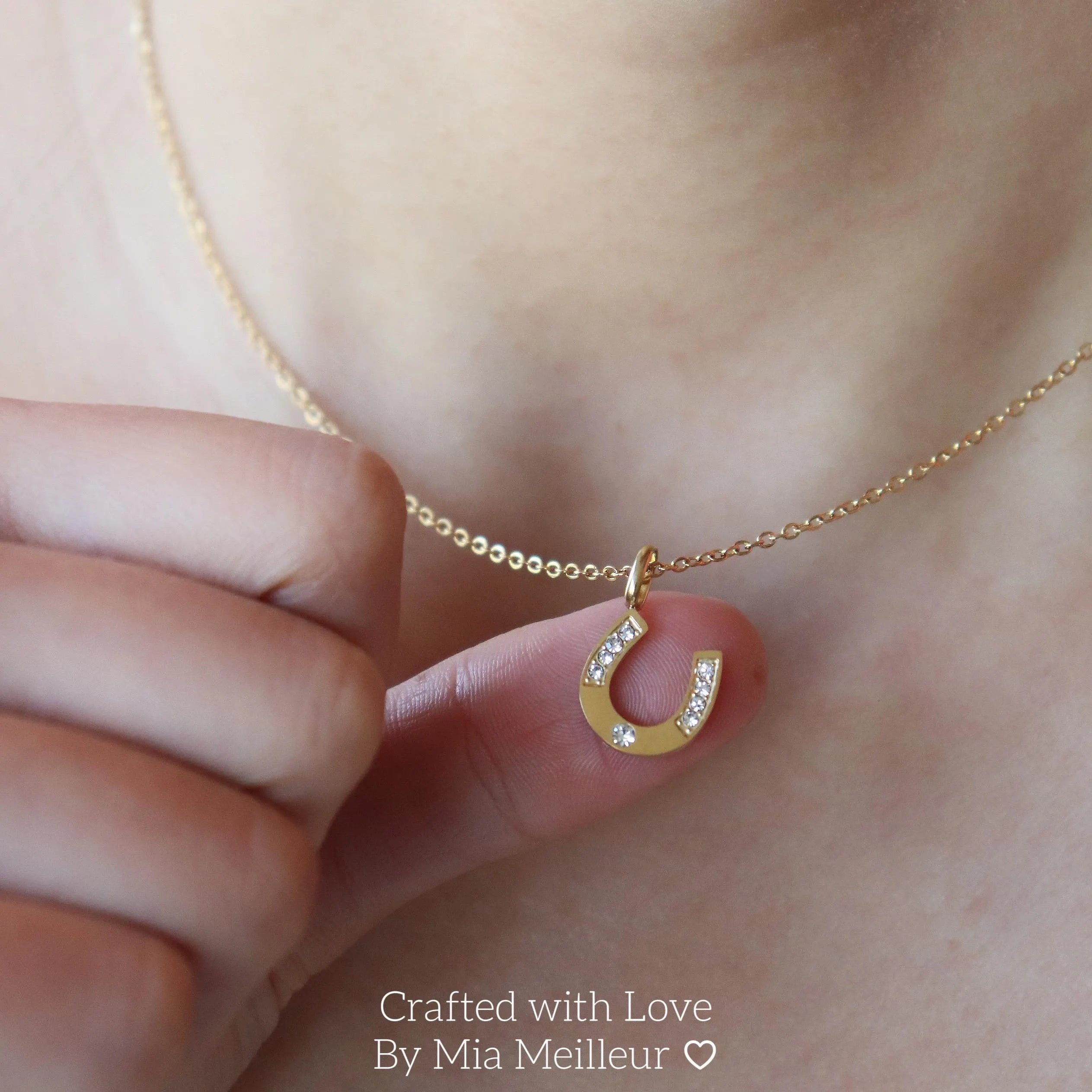 Gold Horseshoe Necklace