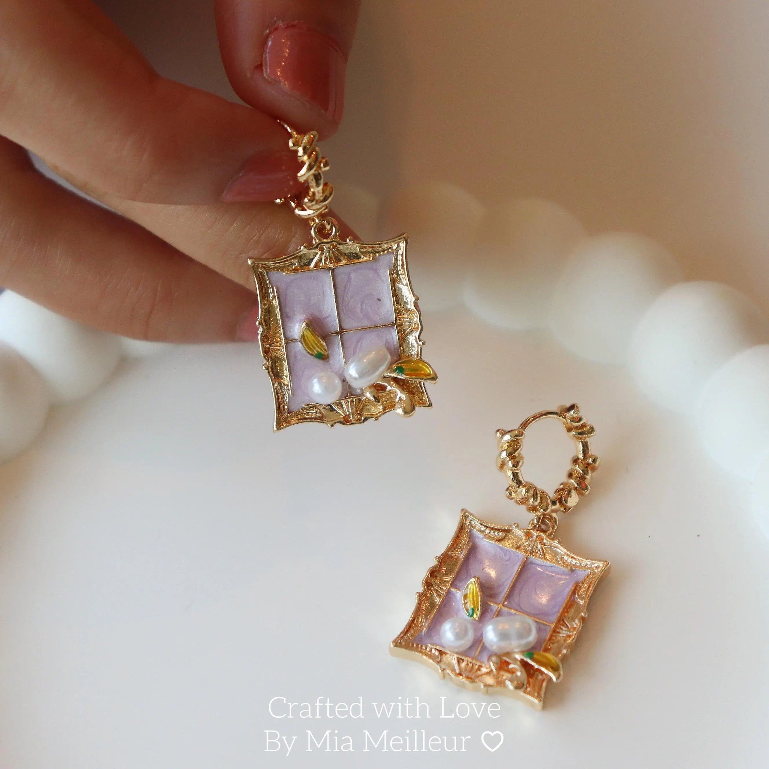 Baroque Flower Drop Earrings