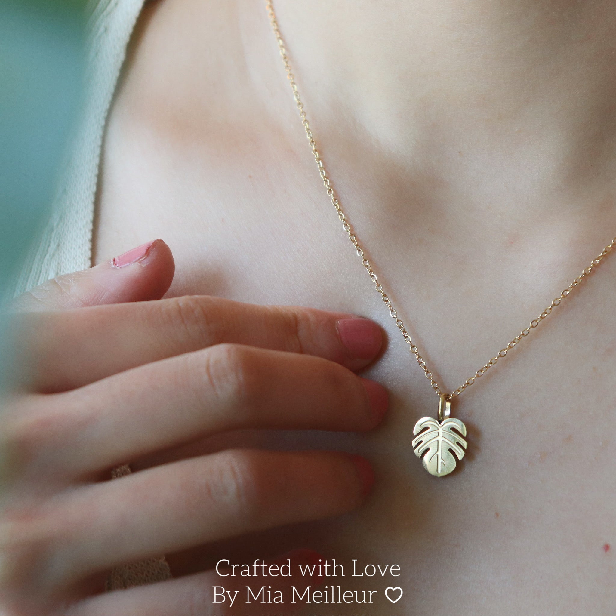 Monstera Leaf Necklace