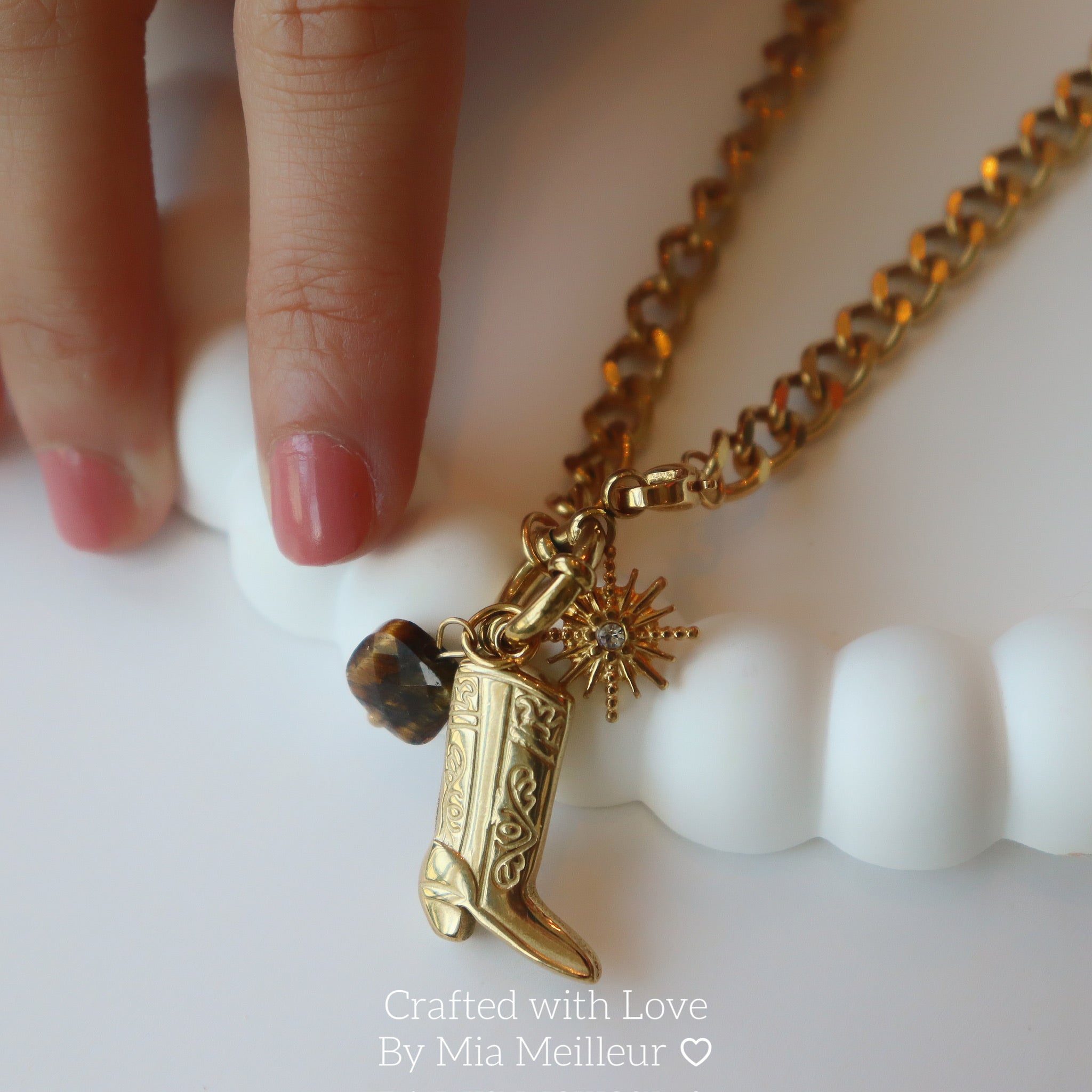 Chunky Cowboy Boot Necklace