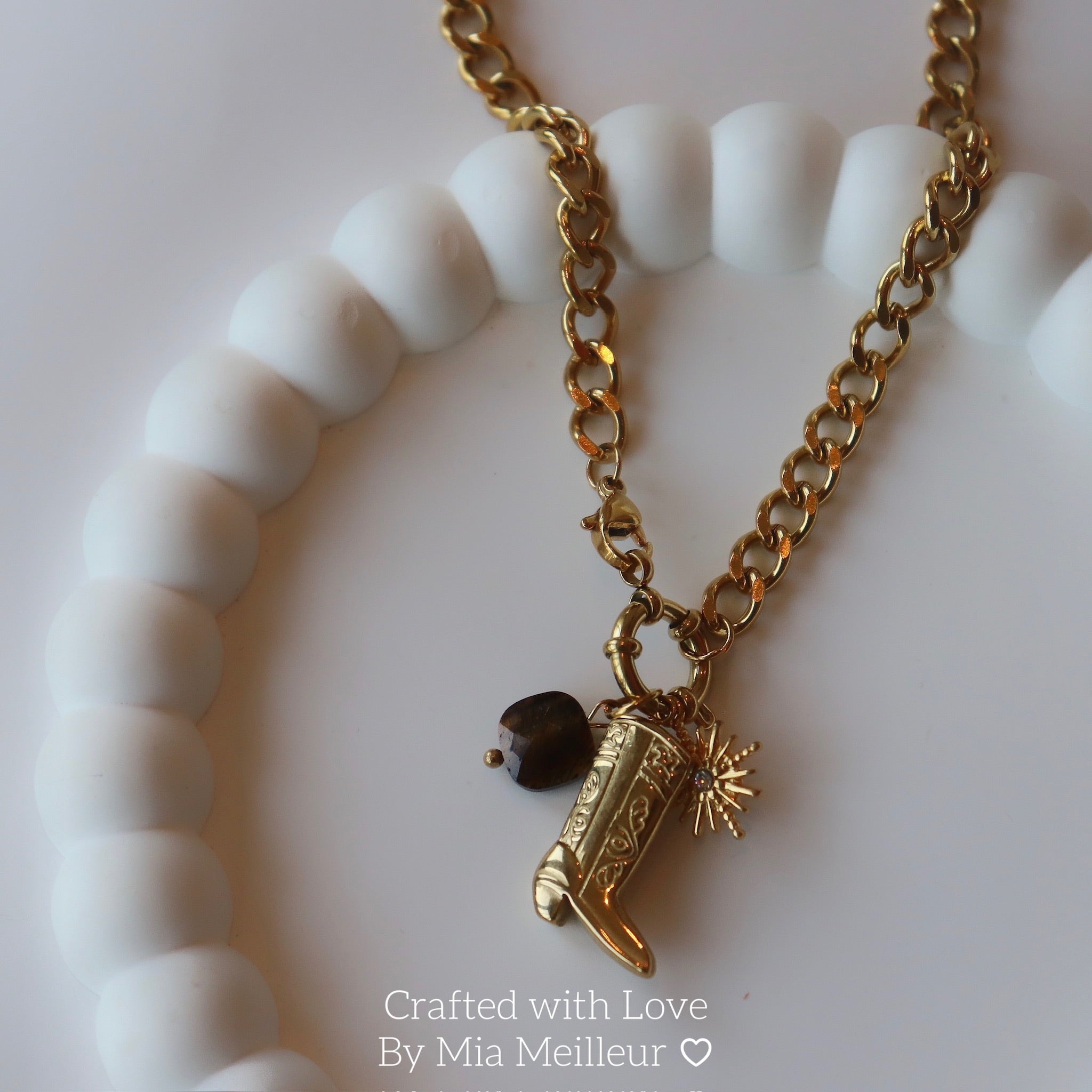 Chunky Cowboy Boot Necklace