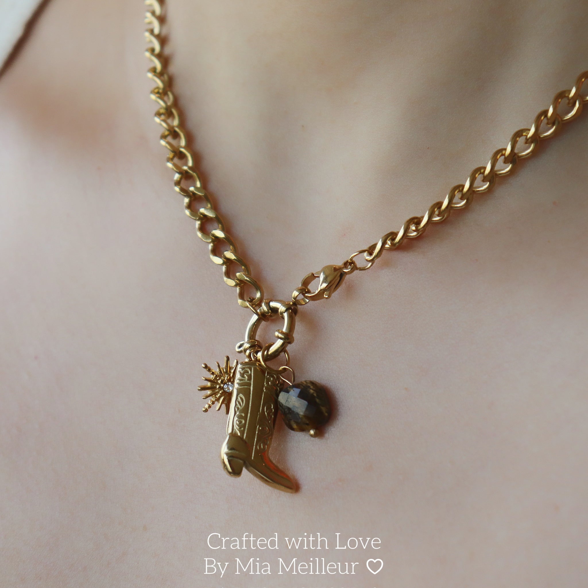 Chunky Cowboy Boot Necklace
