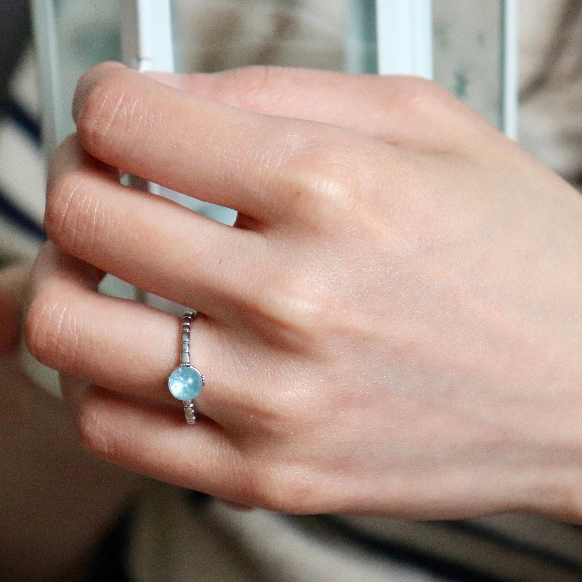 March Birthstone Ring