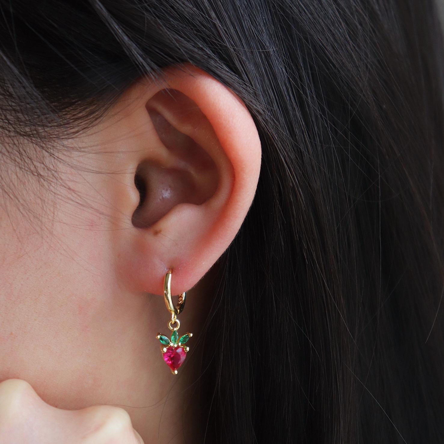 Summer Fruits Hoop Earrings