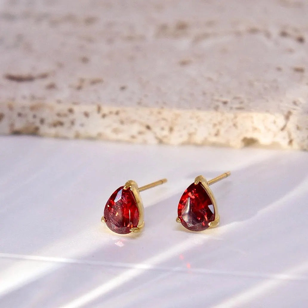 Garnet Stud Earrings