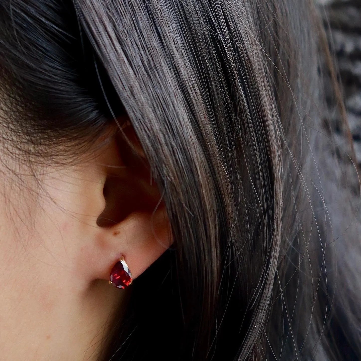 Garnet Stud Earrings