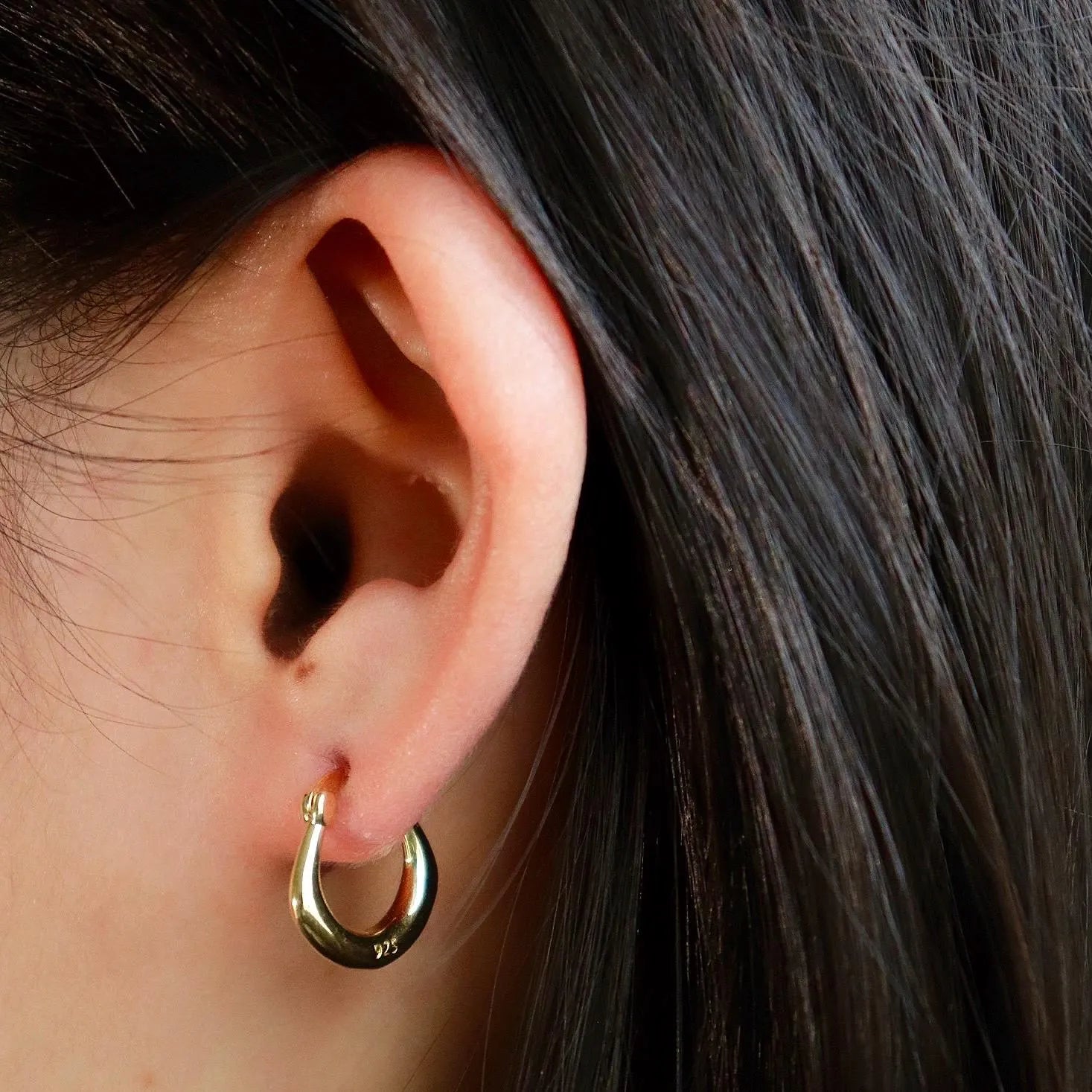 Minimalist Cowgirl Hoop Earrings in Gold and Silver