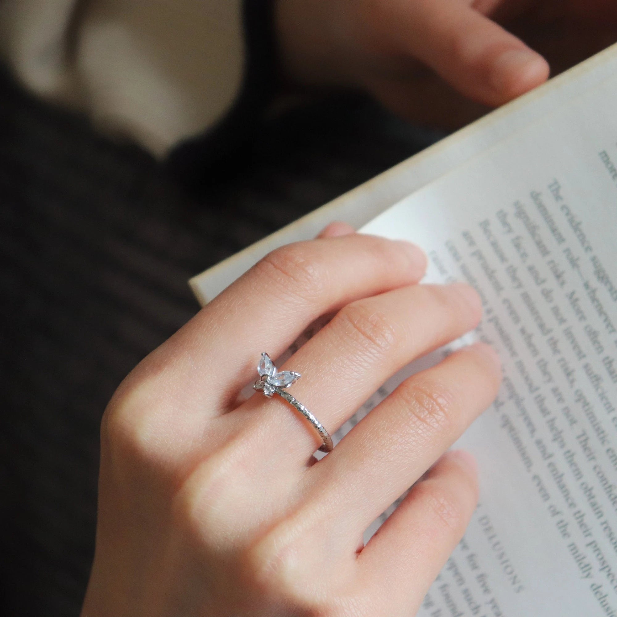 Silver Butterfly Ring