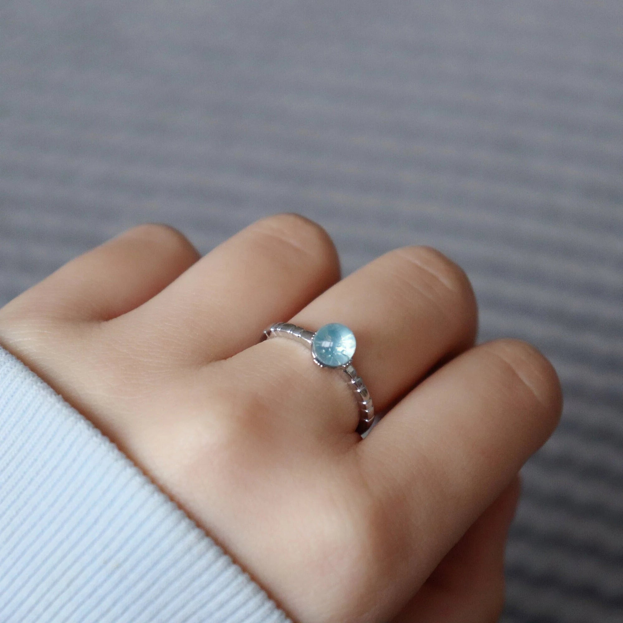 March Birthstone Ring