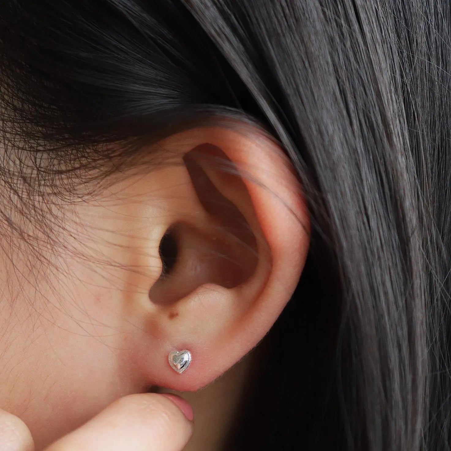 Tiny Heart Stud Earrings