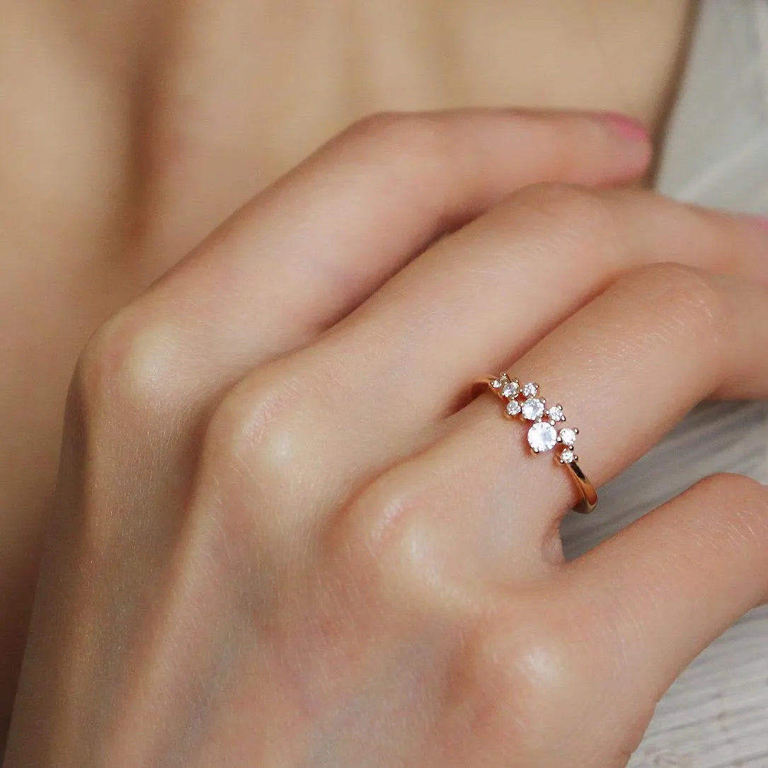 Diamond Cluster Ring