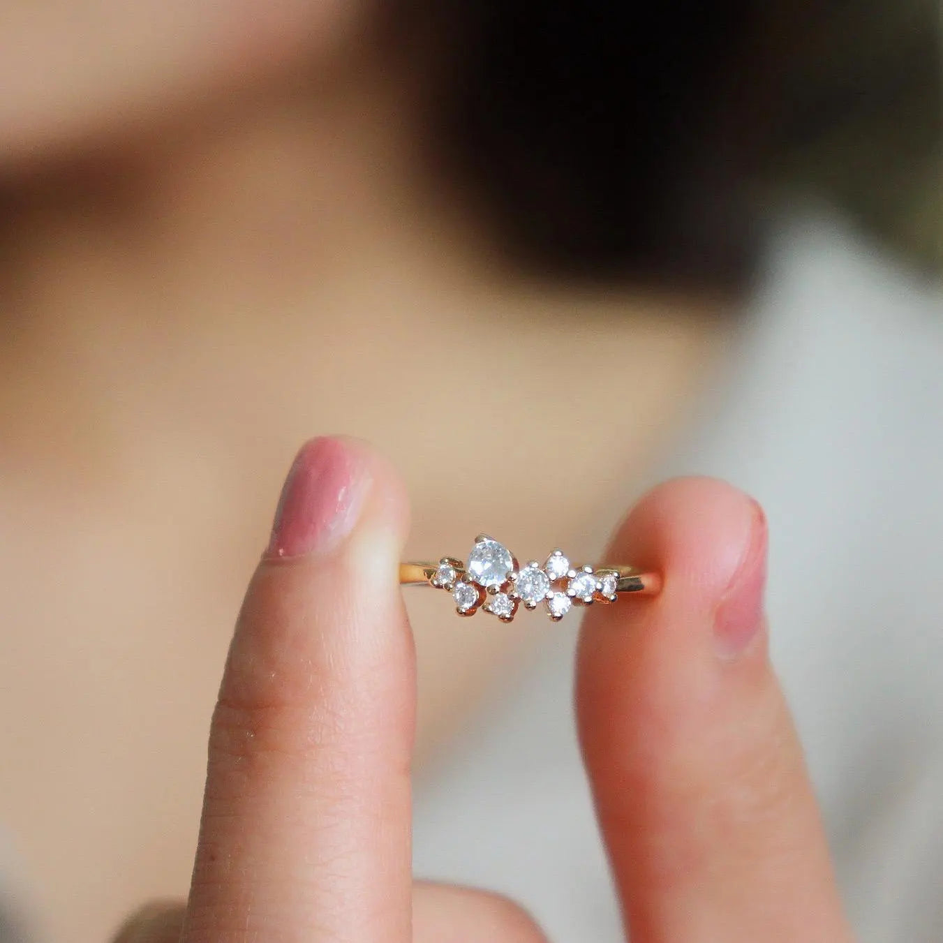 Diamond Cluster Ring