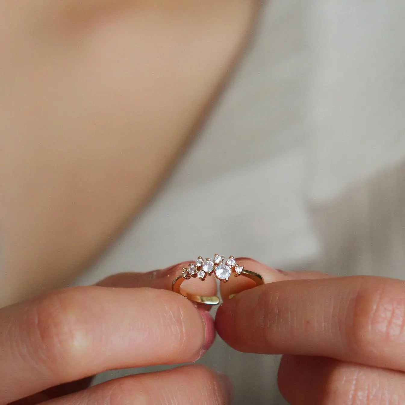 Diamond Cluster Ring