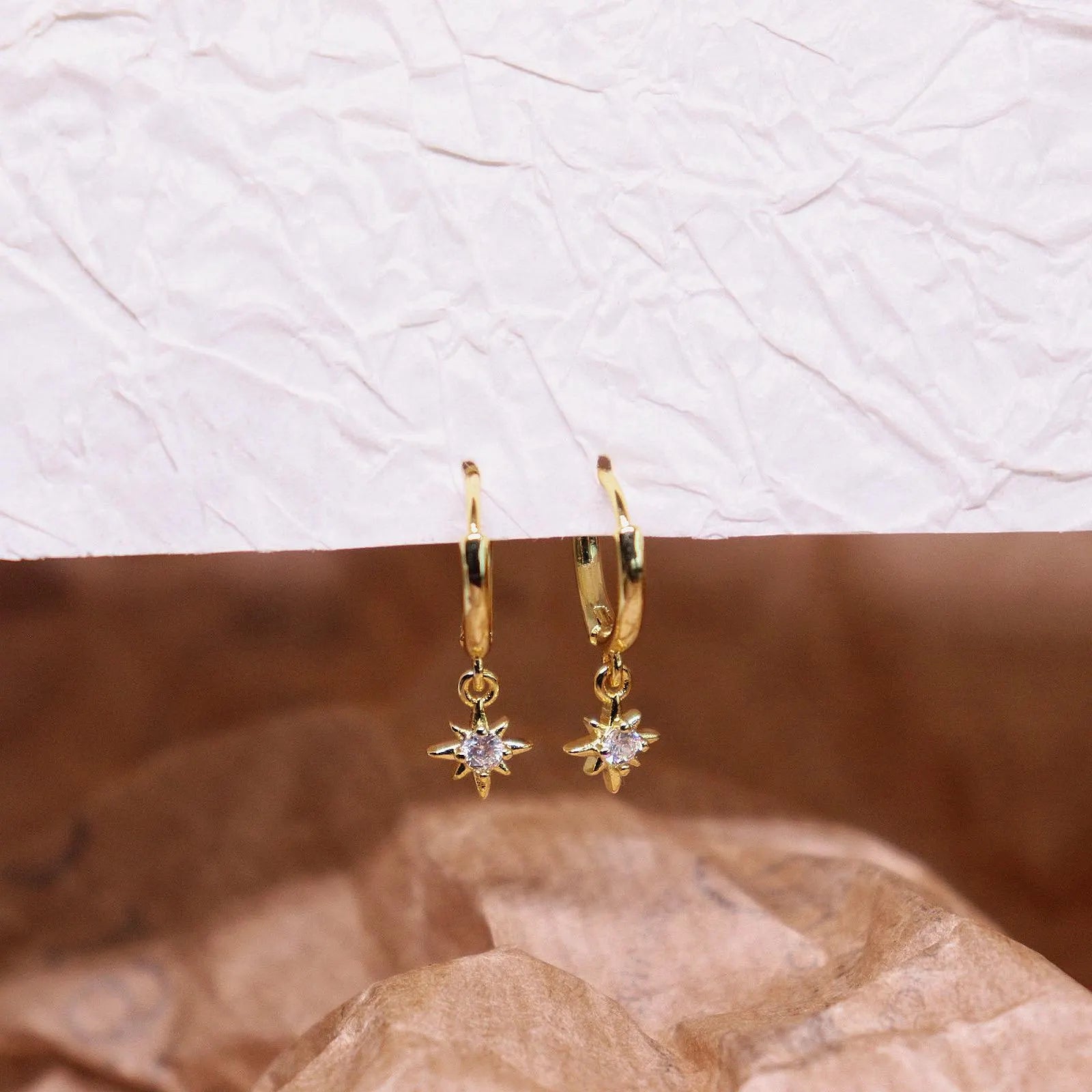Dainty Star Hoop Earring