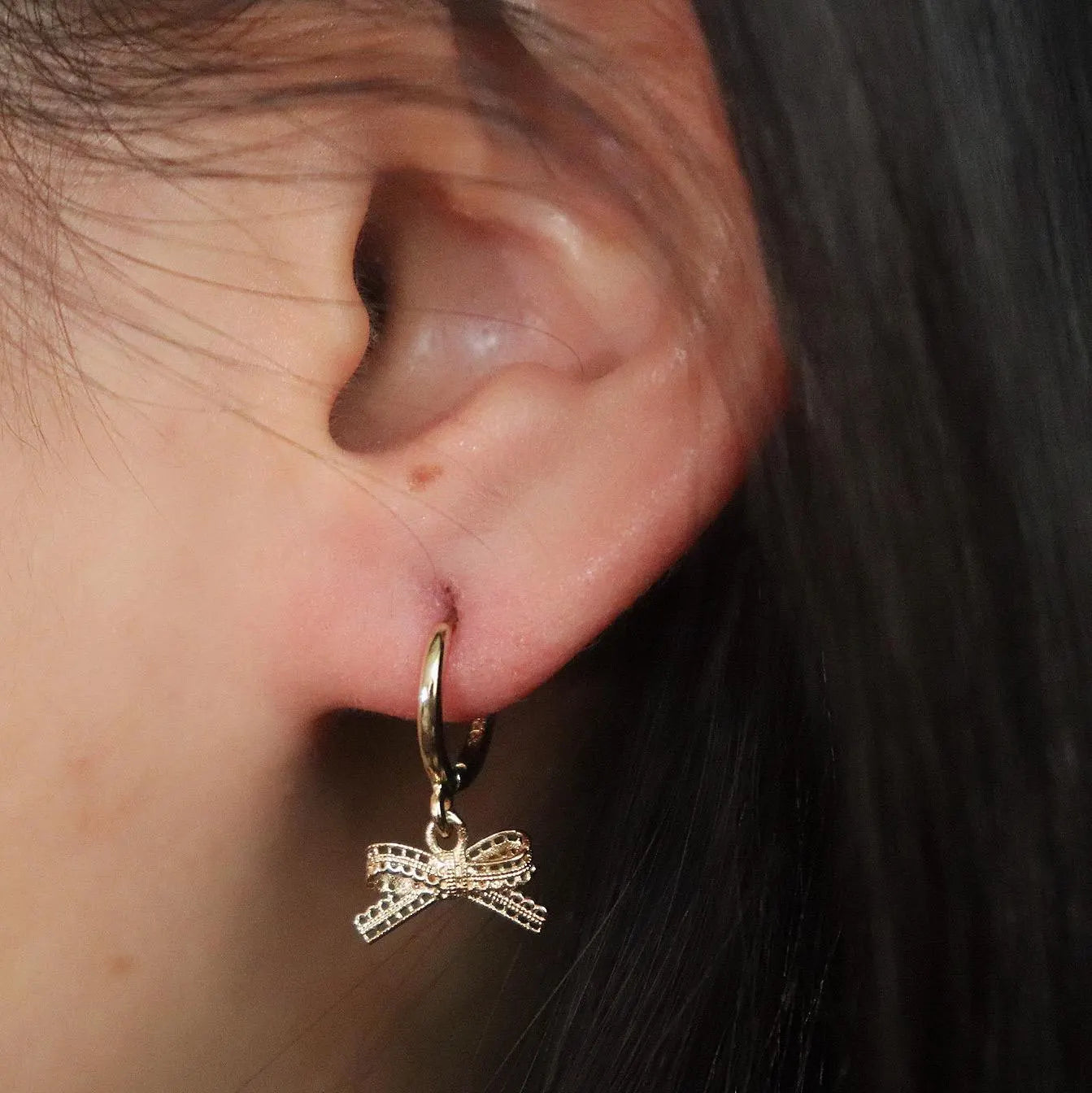 Dainty Ribbon Bow Earring