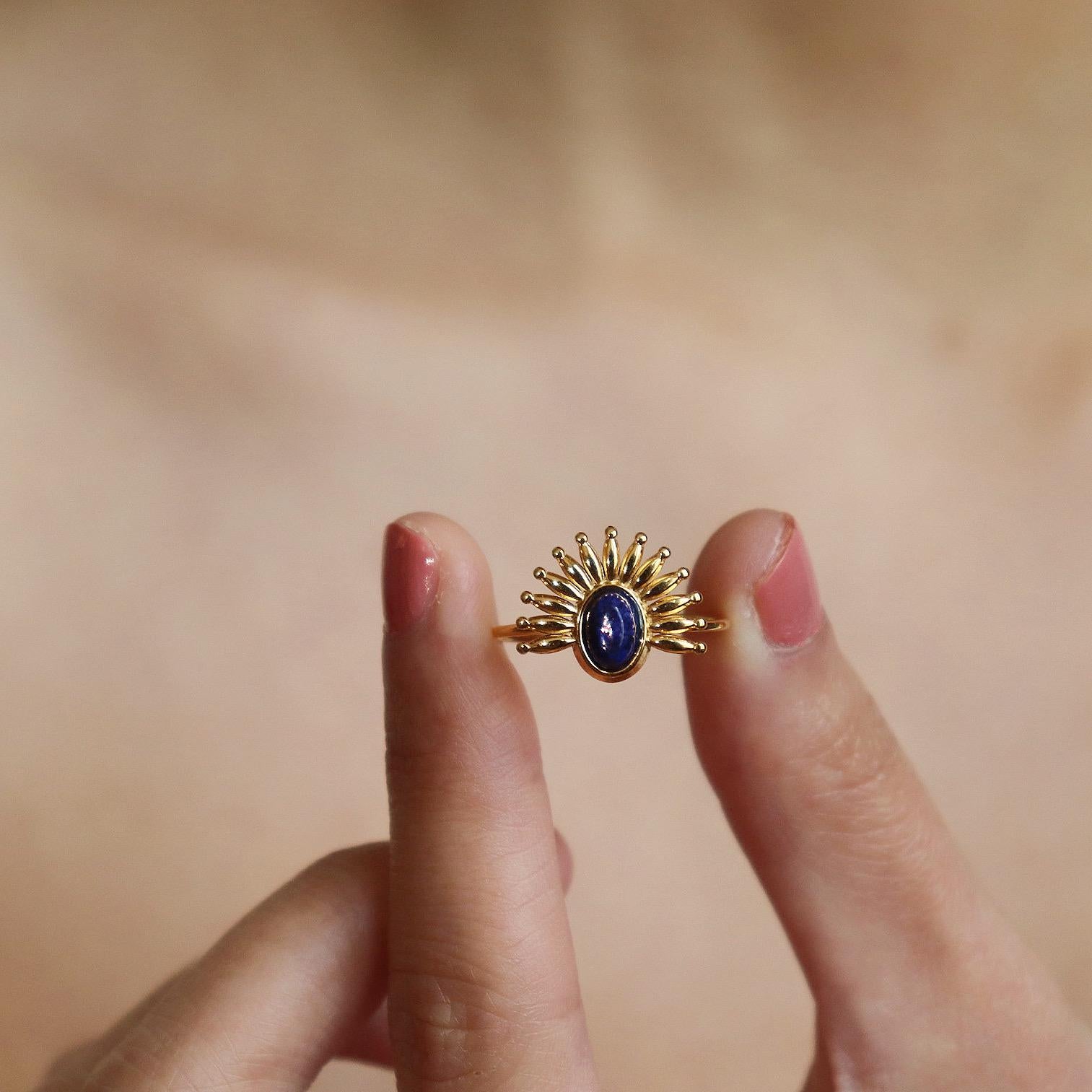 Natural Lapis Lazuli Ring