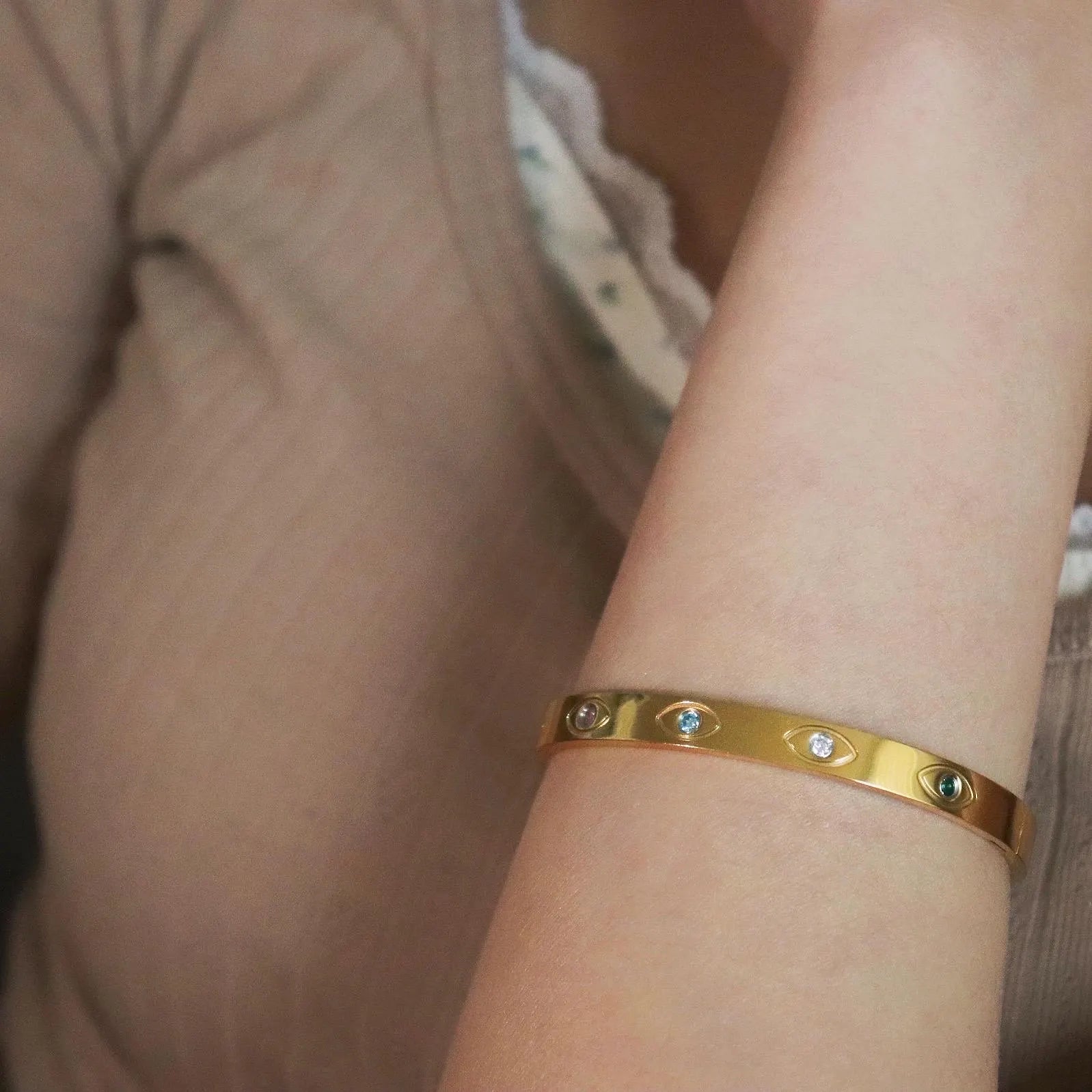 Evil Eye Bangle Bracelet