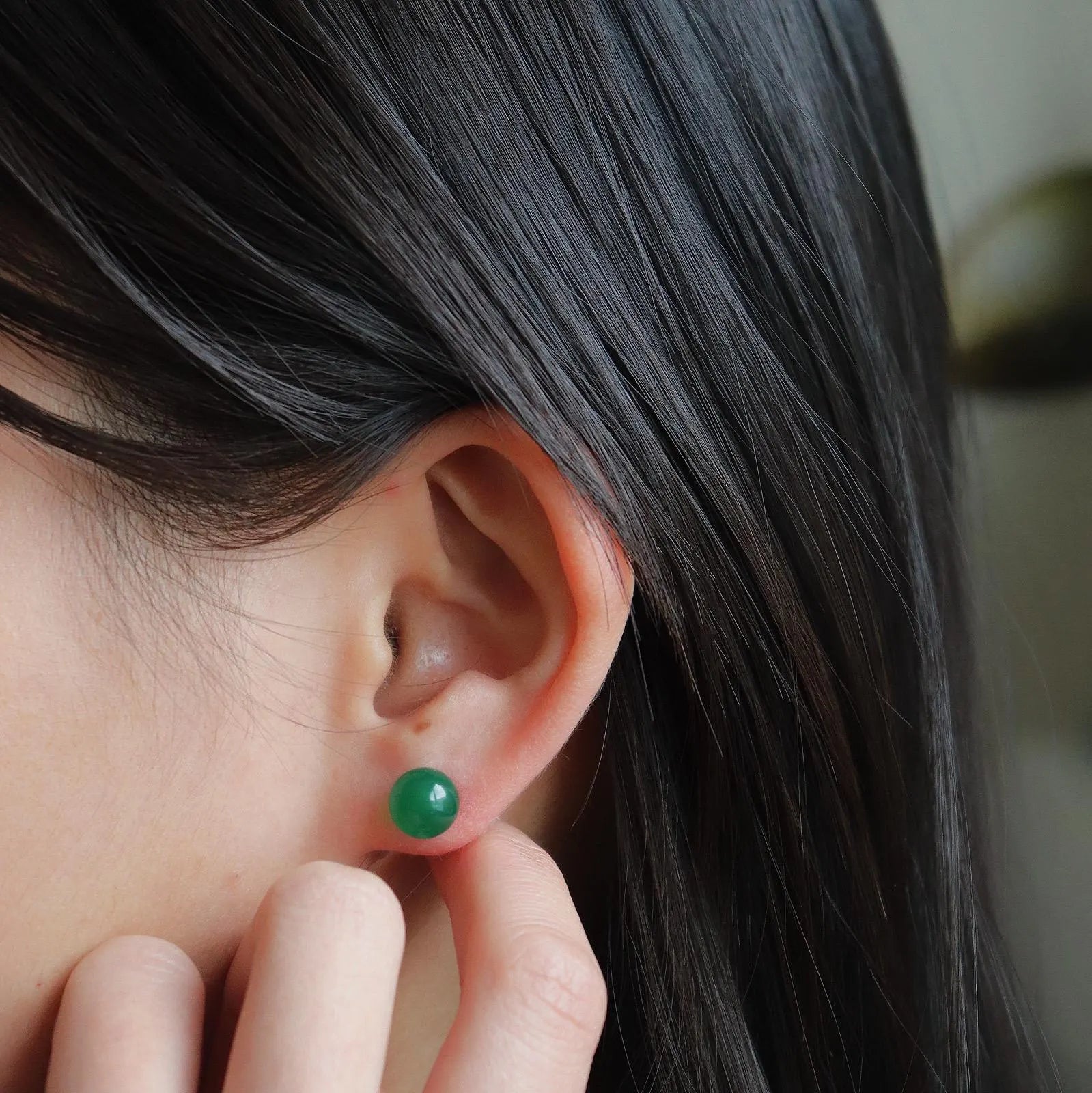 Green Agate Earrings