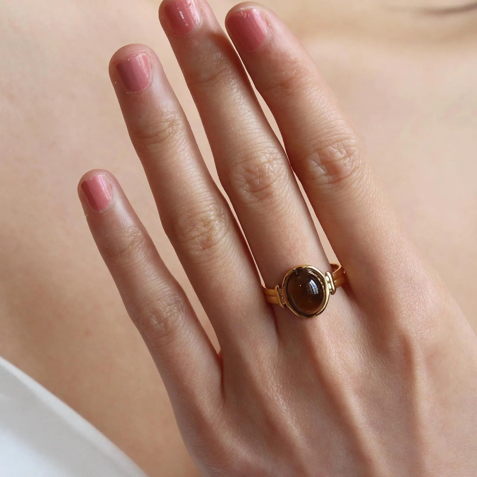 Tiger’s Eye Open Ring