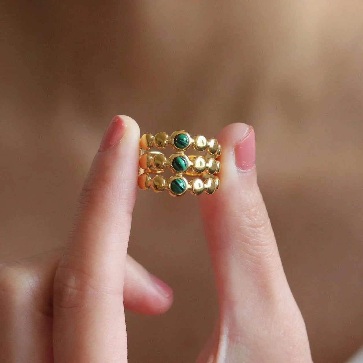 Vintage Green Gemstone Ring