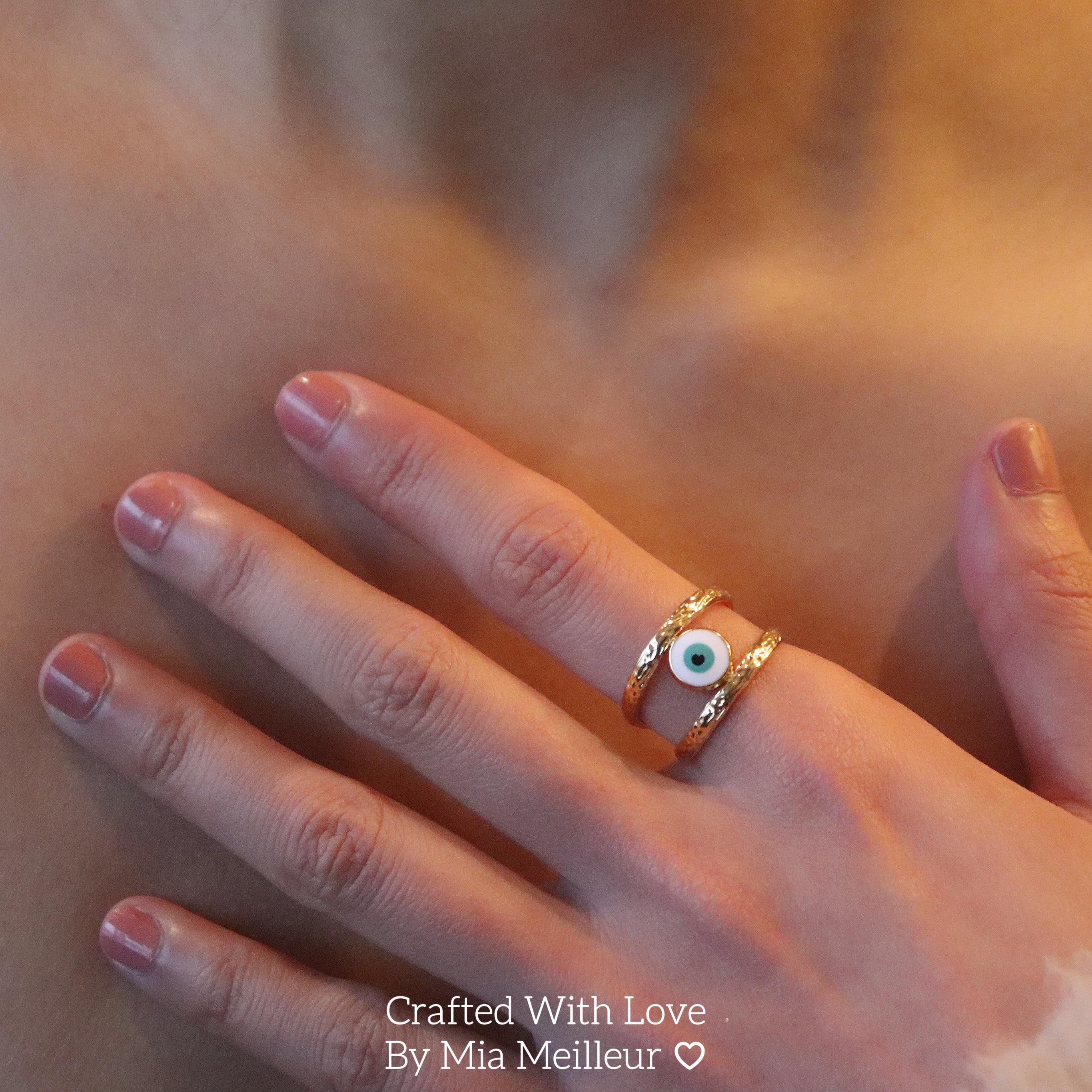 Evil Eye Gold Ring