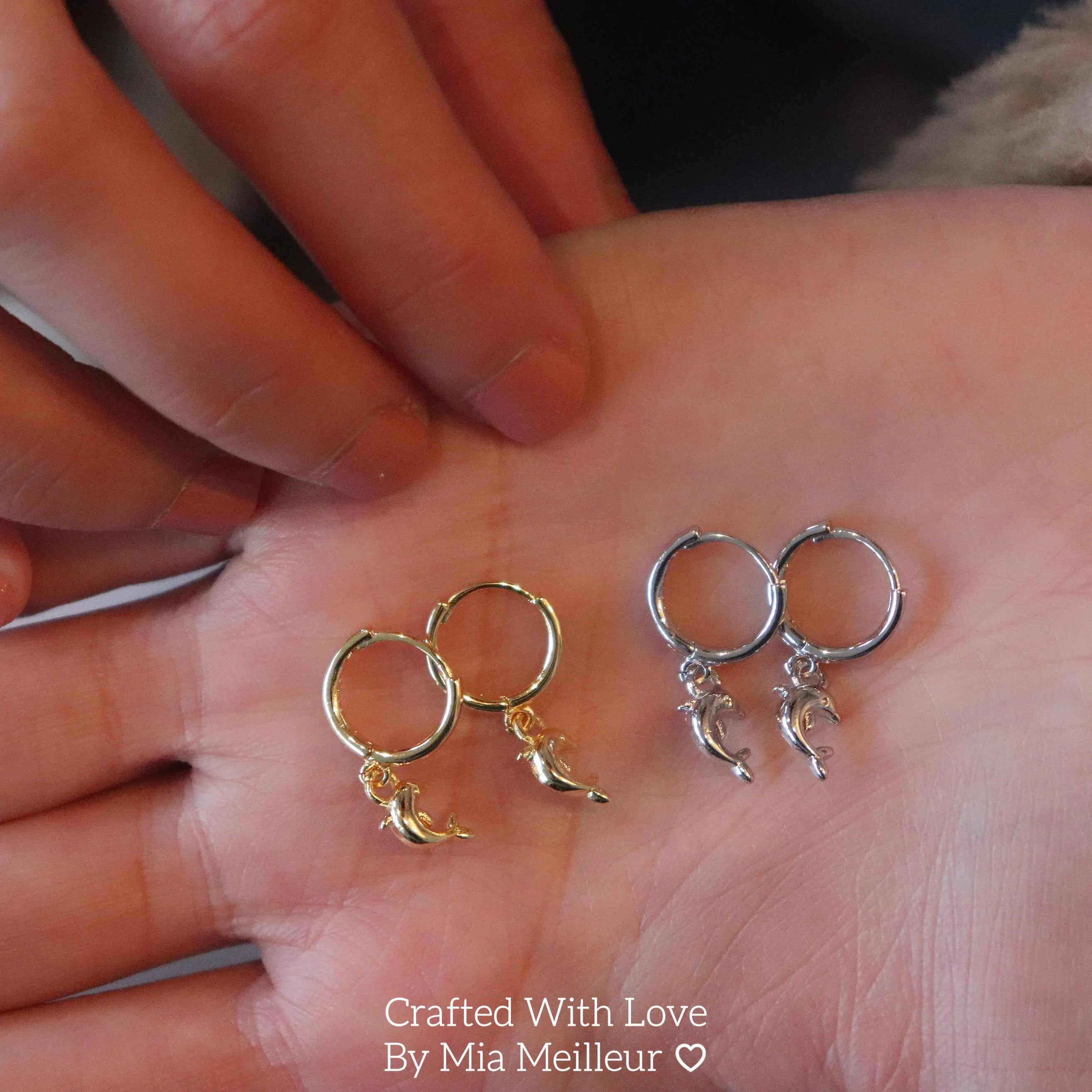 Dainty Dolphin Earrings