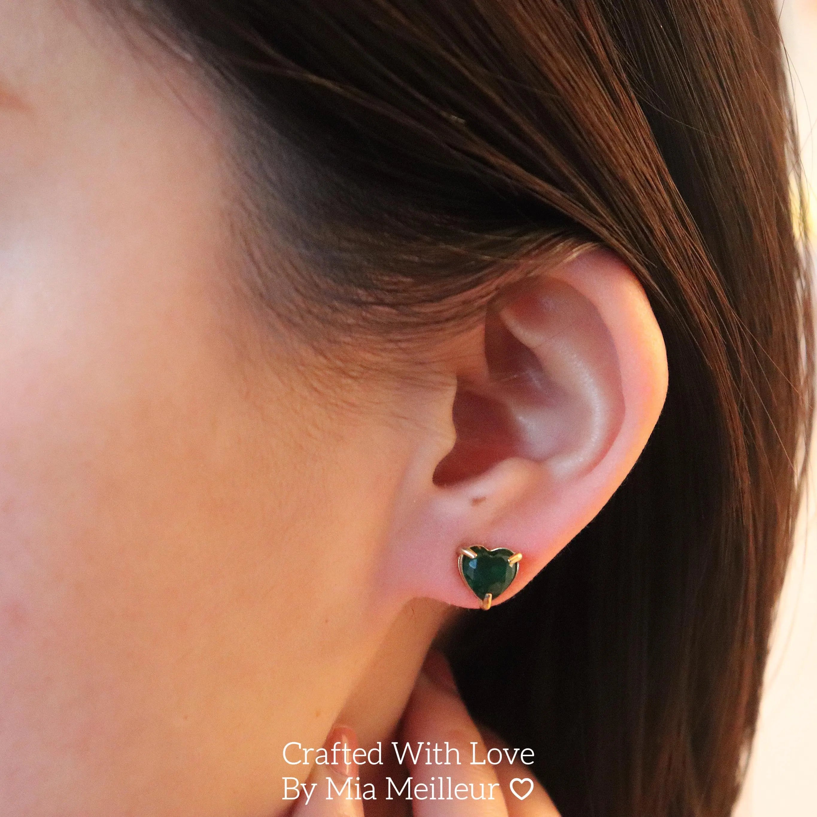 Heart Cut Stud Earrings