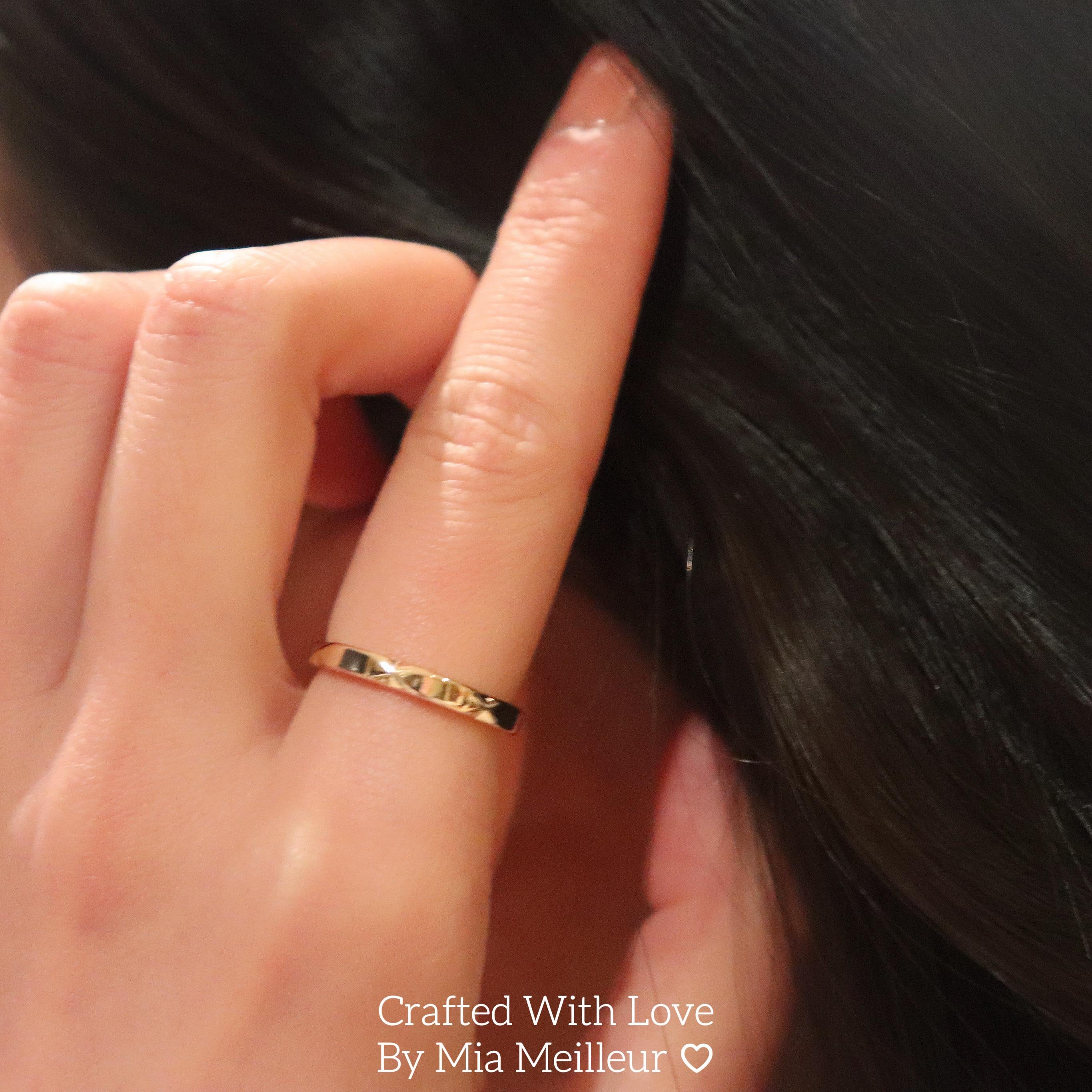 Dainty Gold Band Eternity Ring