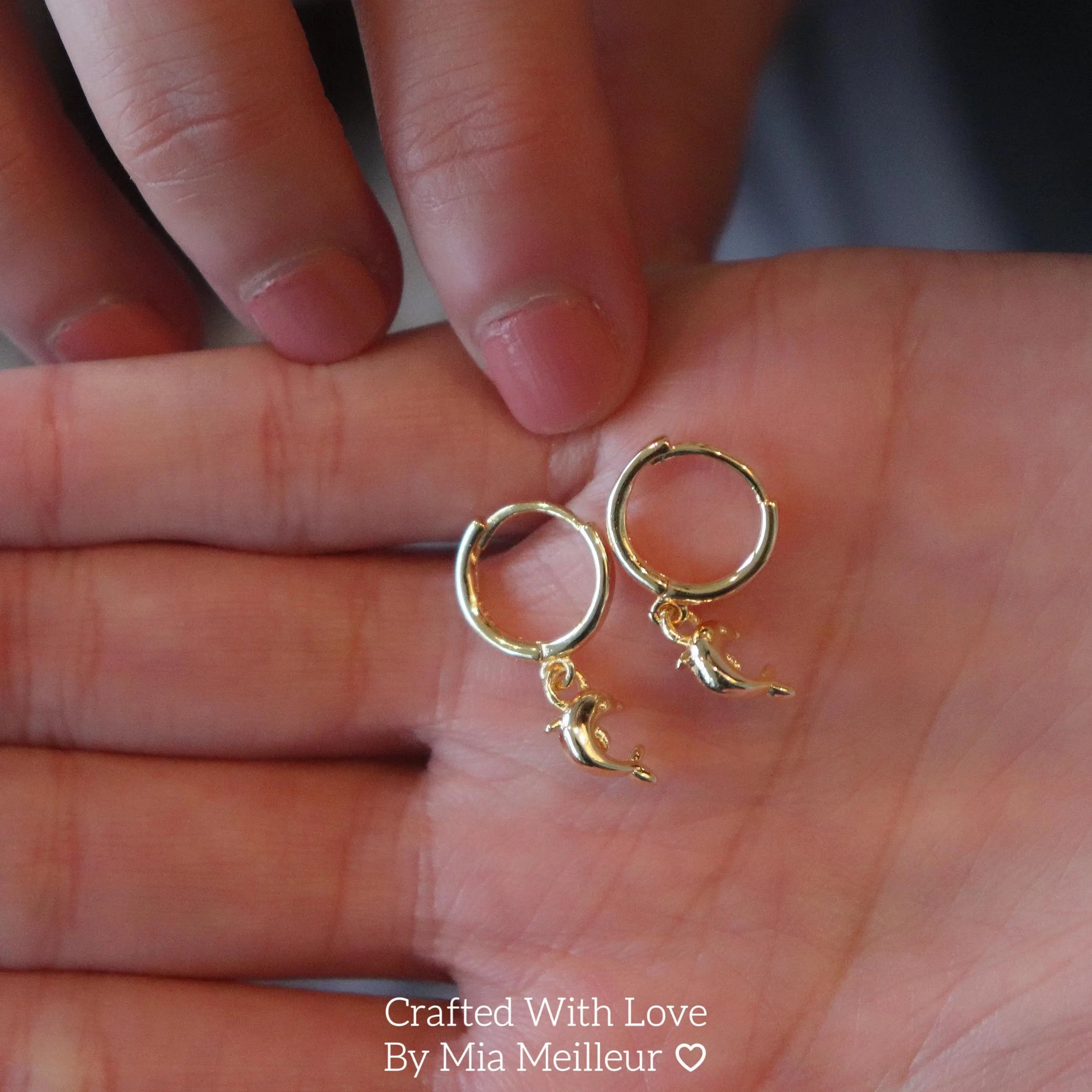 Dainty Dolphin Earrings