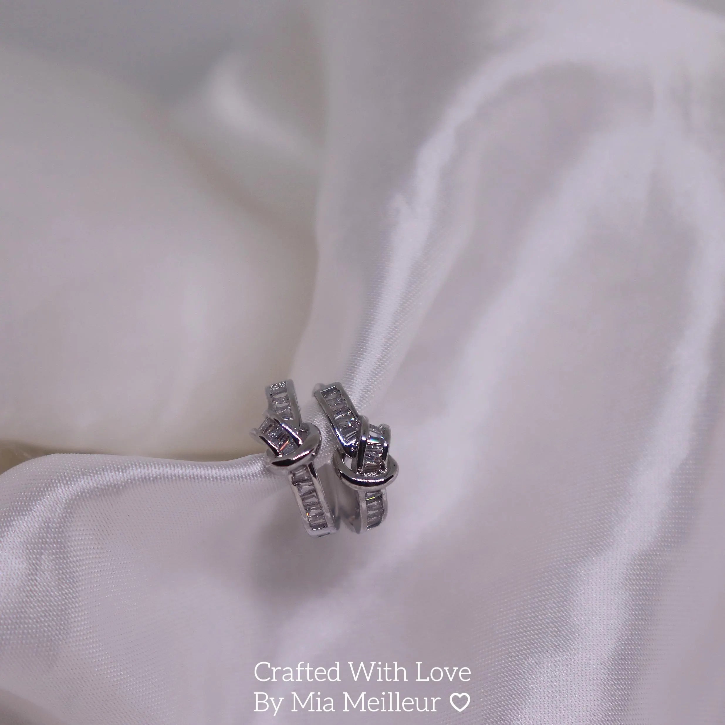 Diamond Knot Hoop Earrings