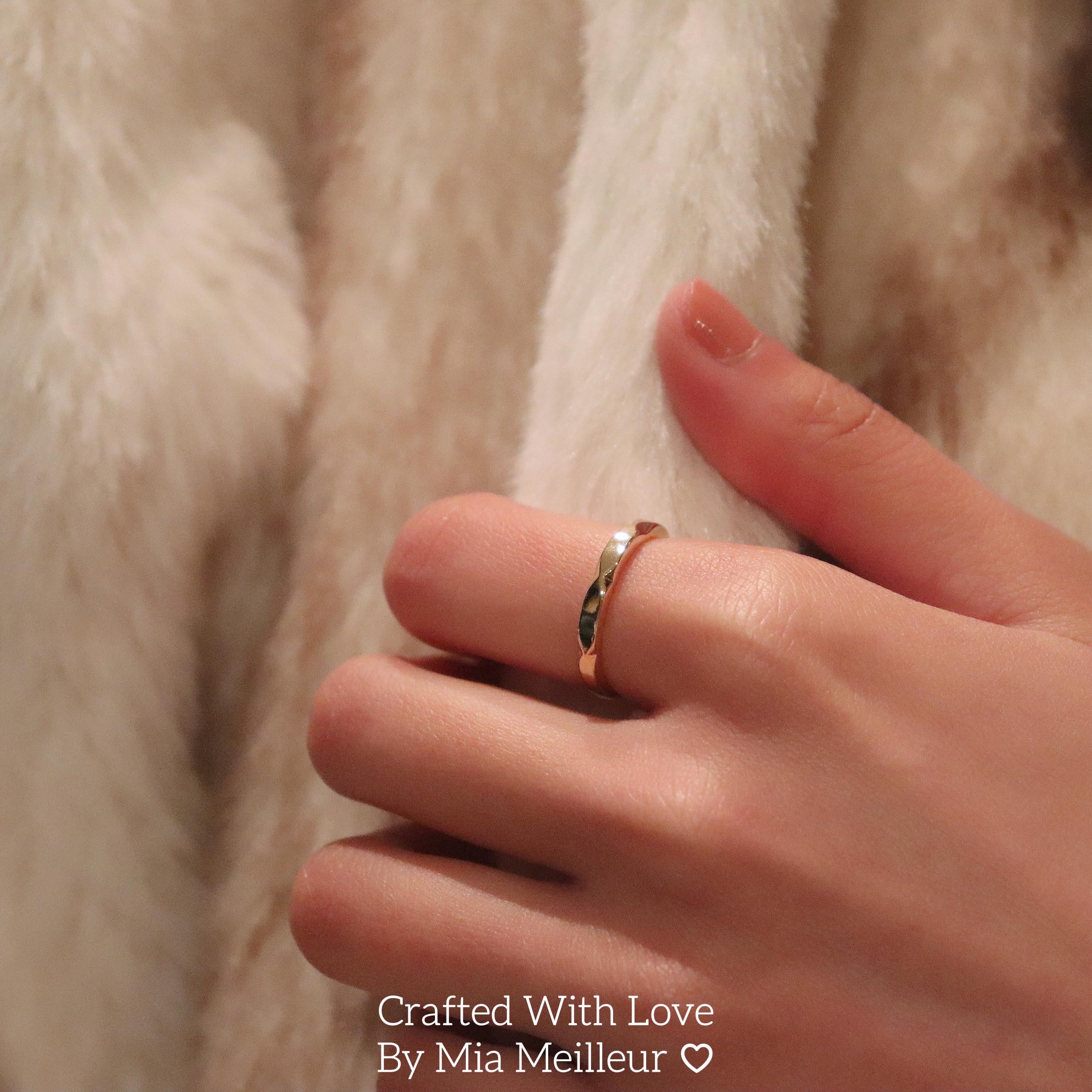 Dainty Gold Band Eternity Ring