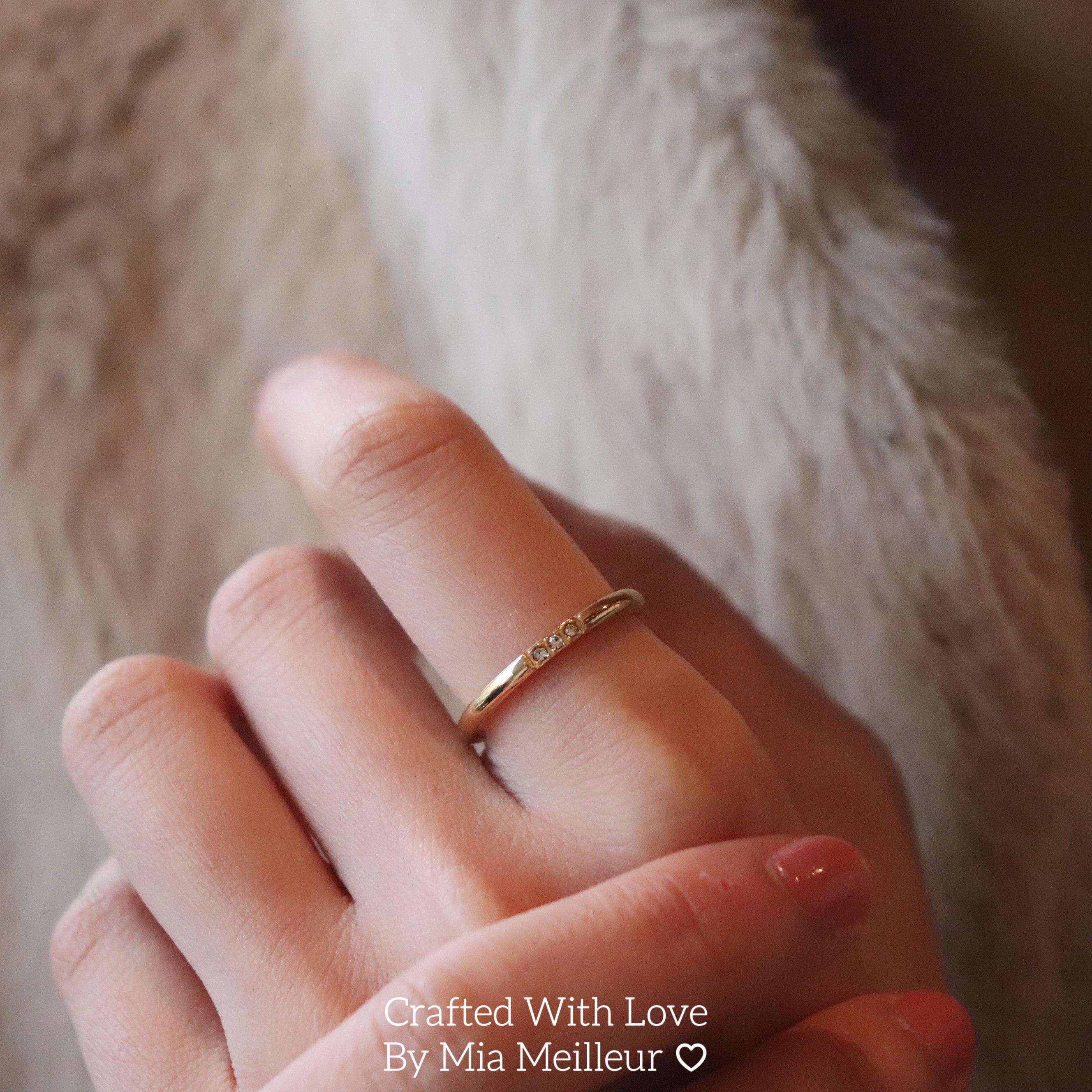 Three Stones Petite Ring
