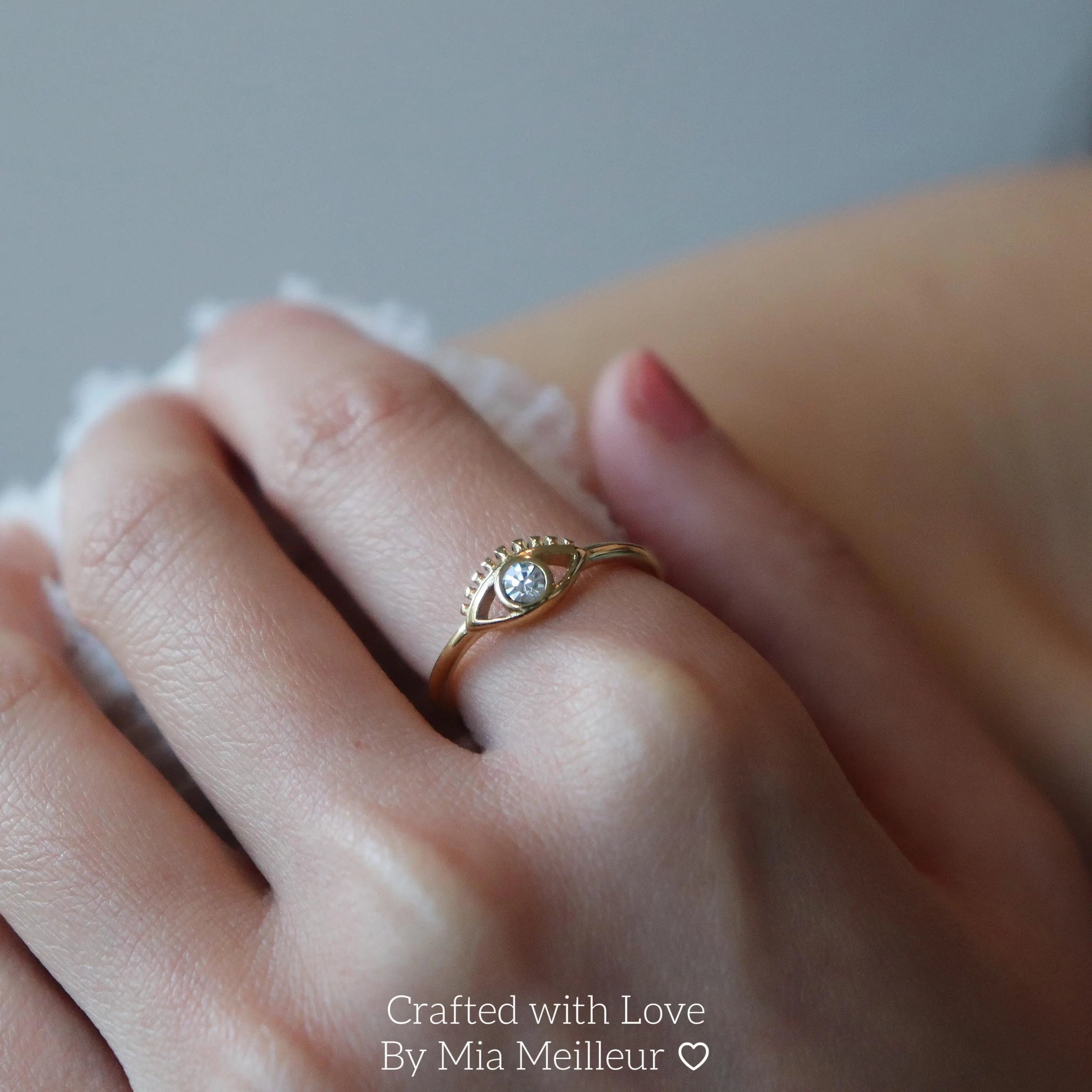 Evil Eye Diamond Ring
