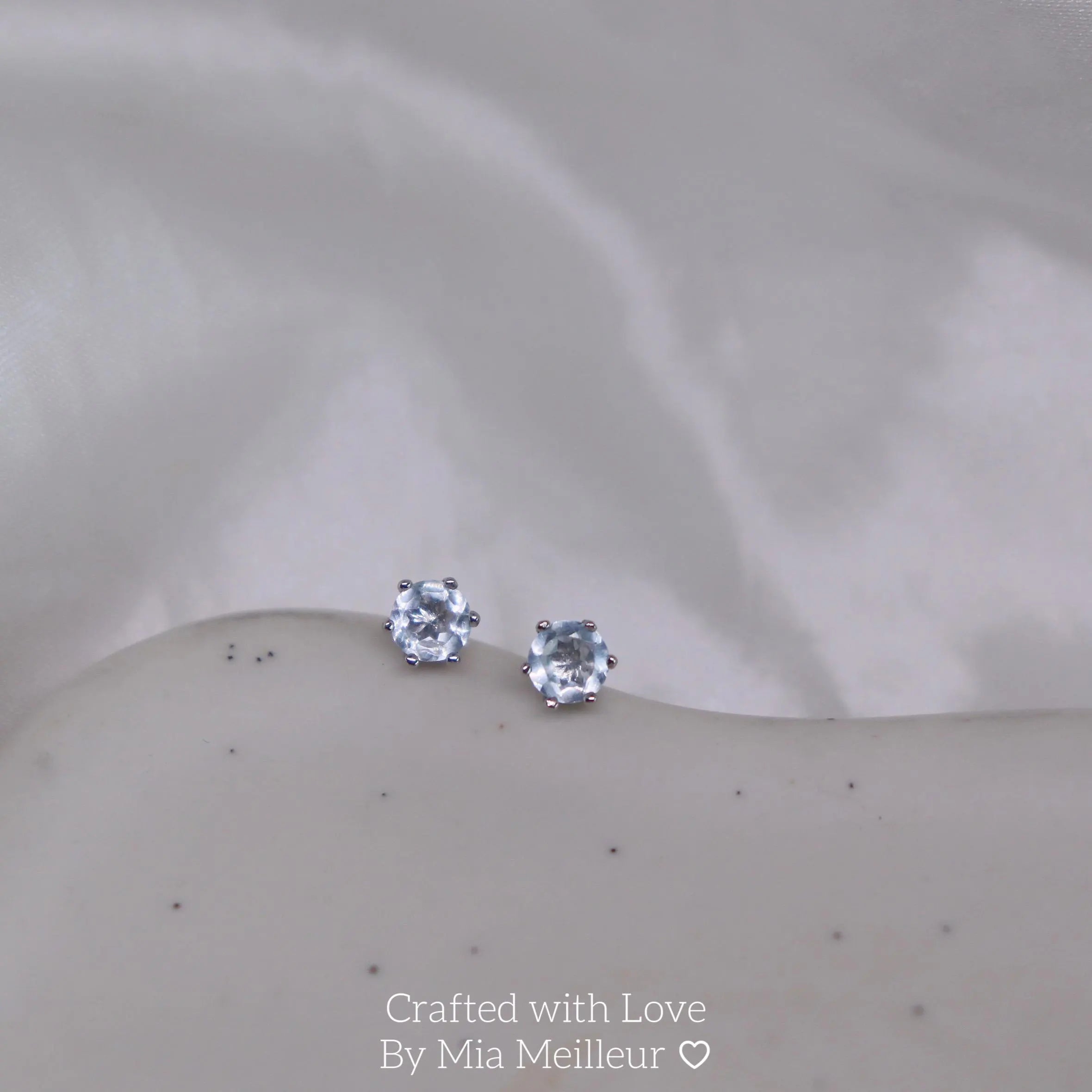 Aquamarine Stud Earrings