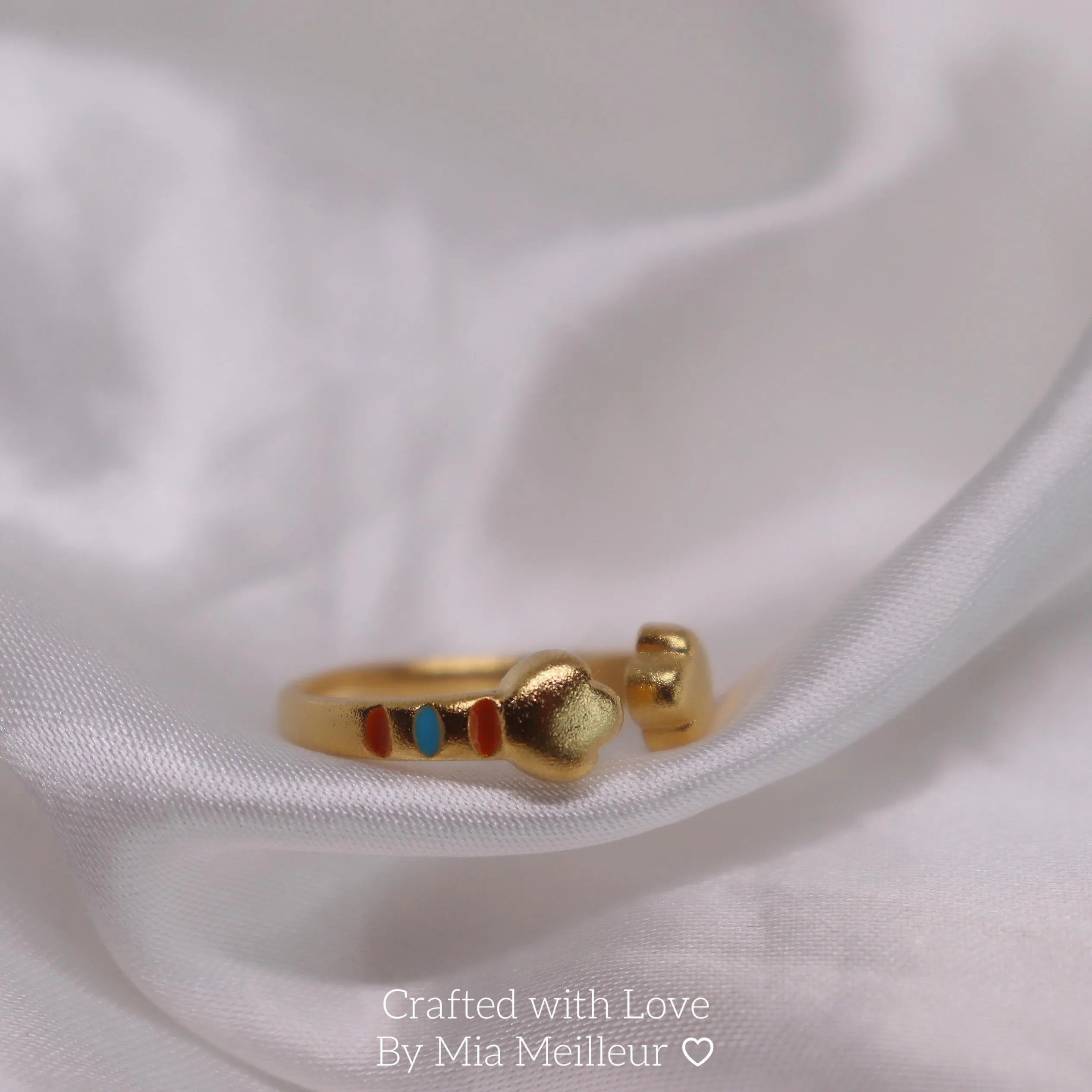 Cute Cat Paw Open Ring