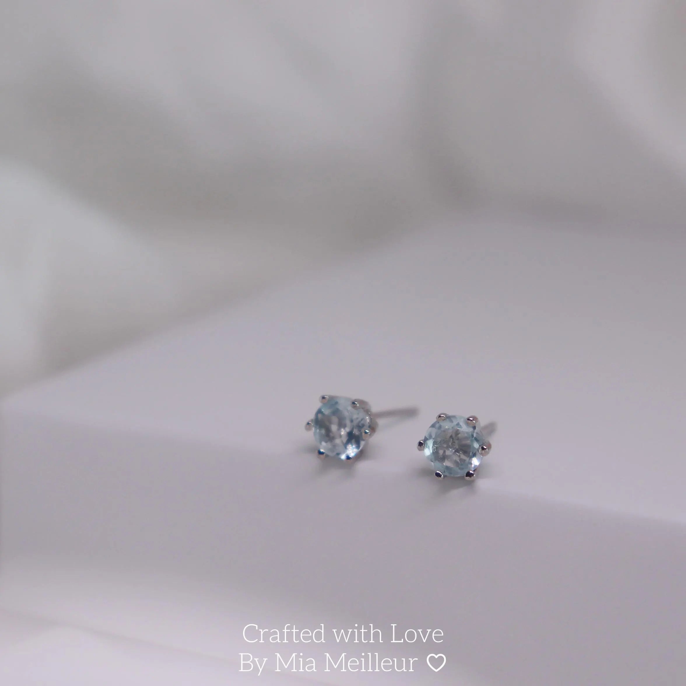 Aquamarine Stud Earrings