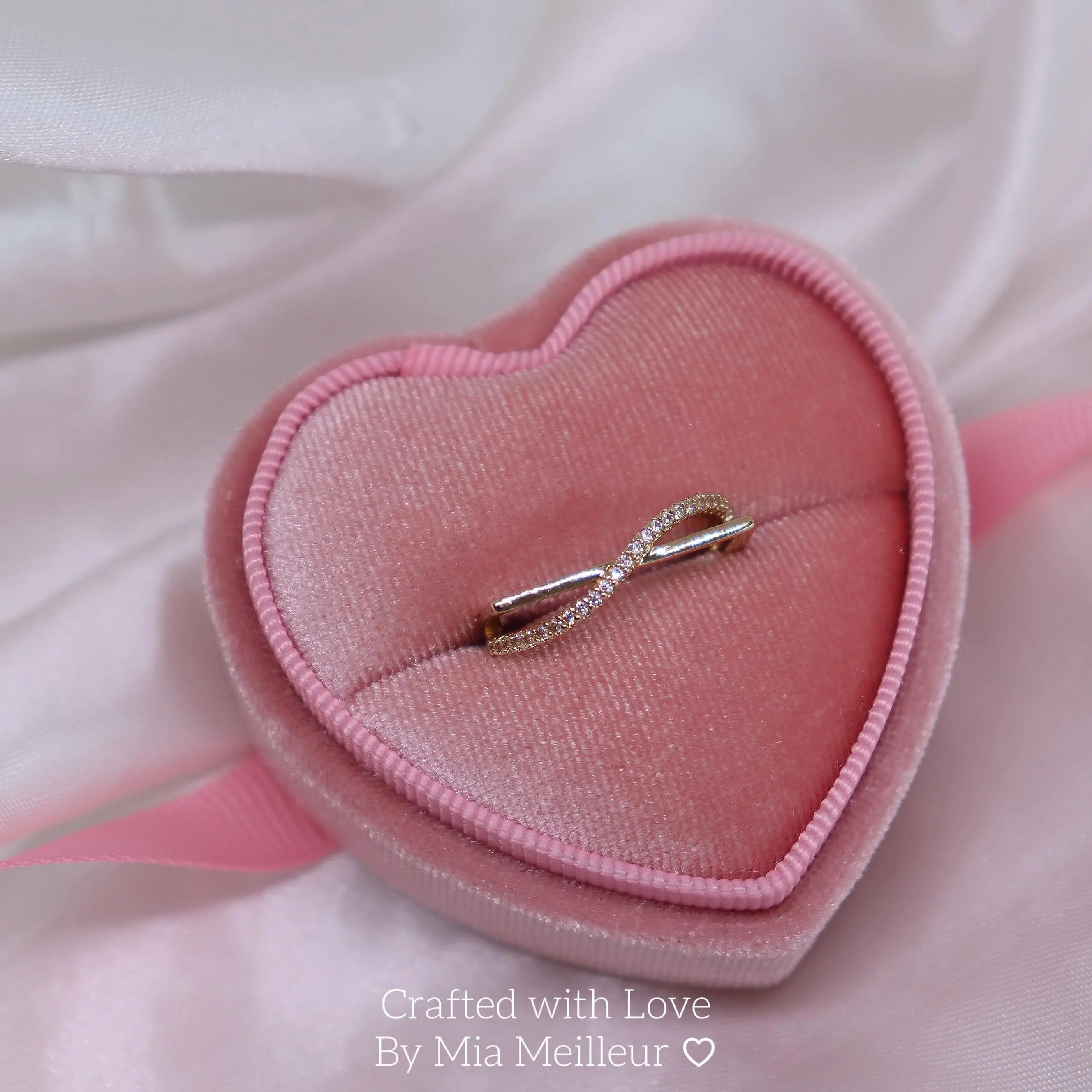 Delicate Flat Top Square Thin Diamond Ring