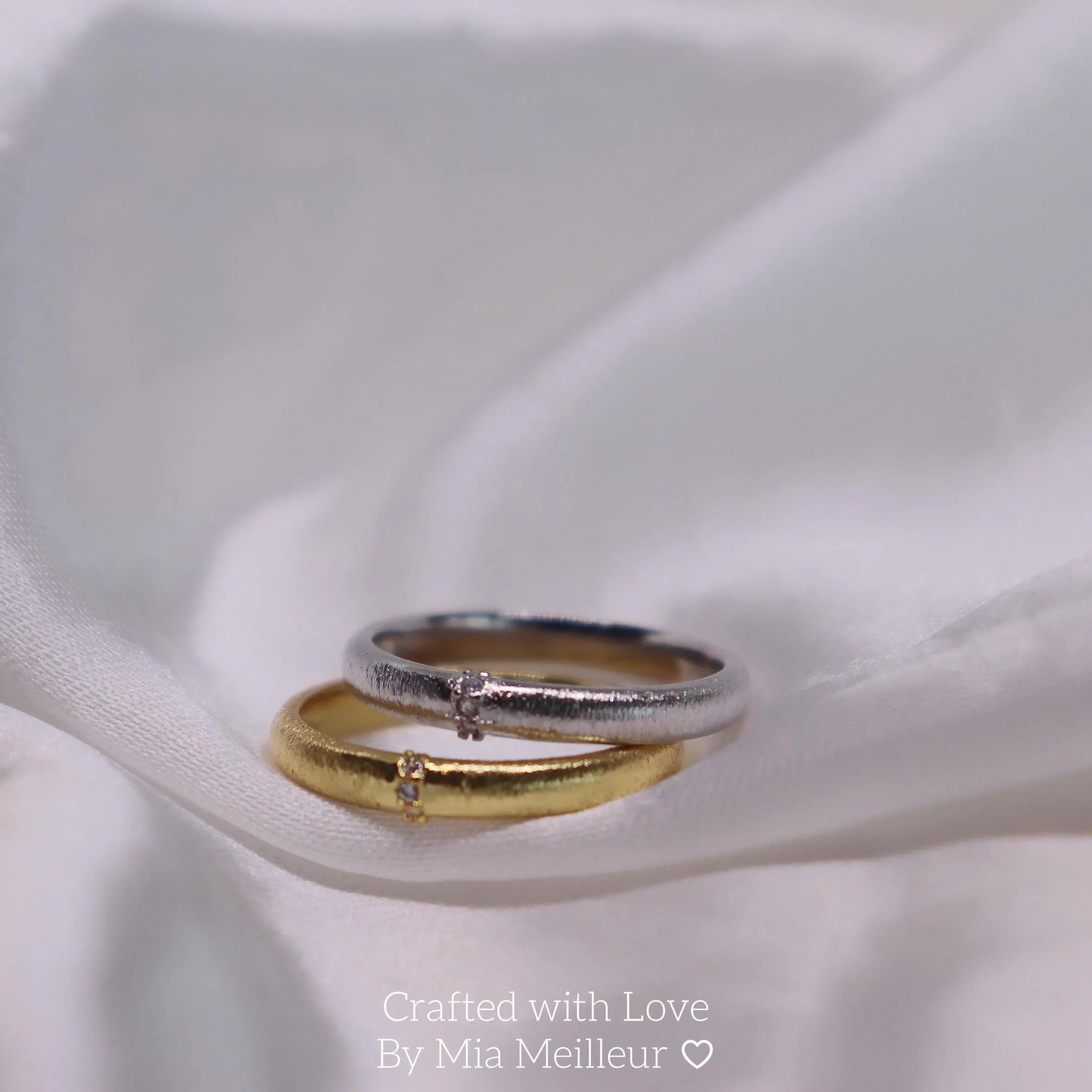 Minimalist Brushed Silver Ring