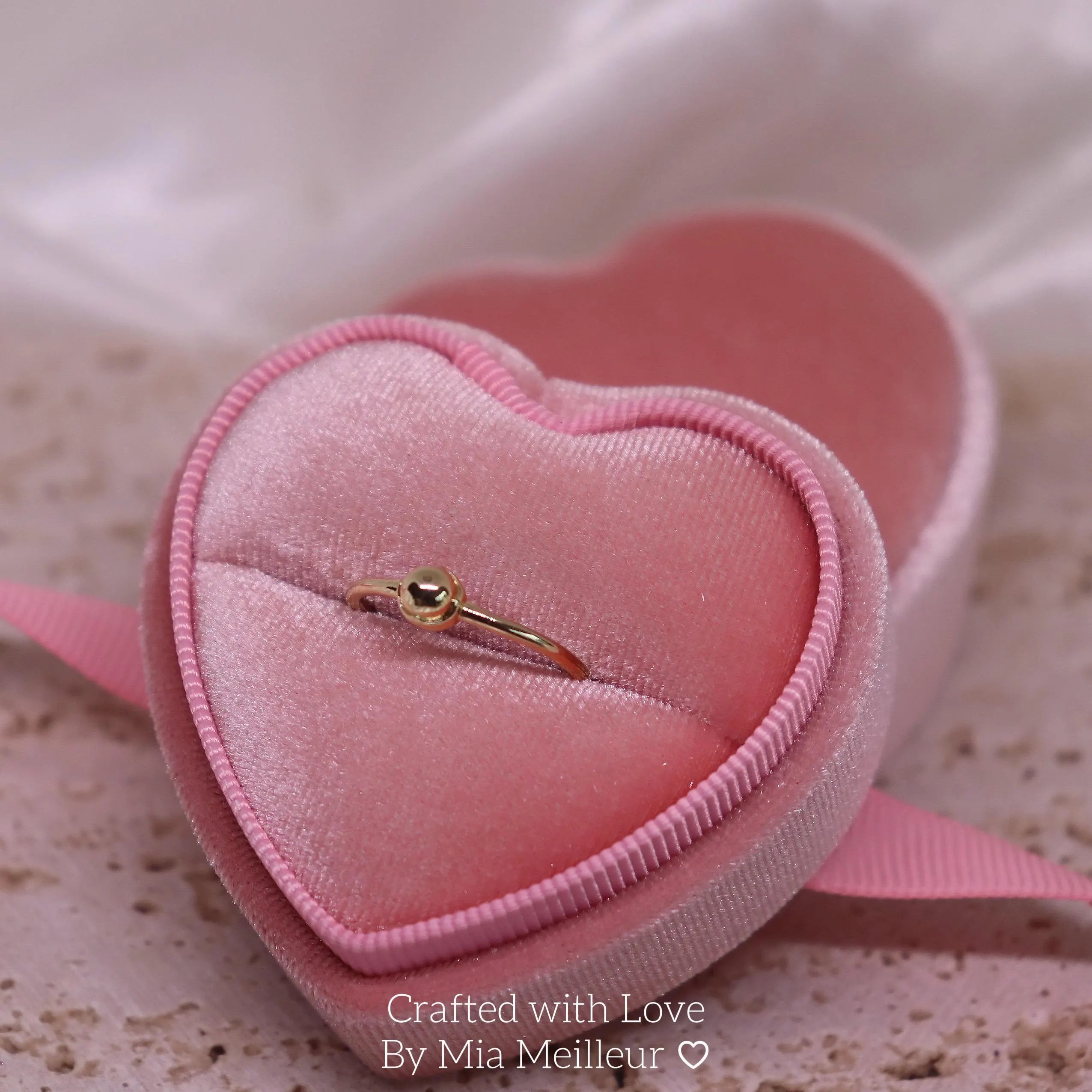 Minimalist Gold Ball Ring