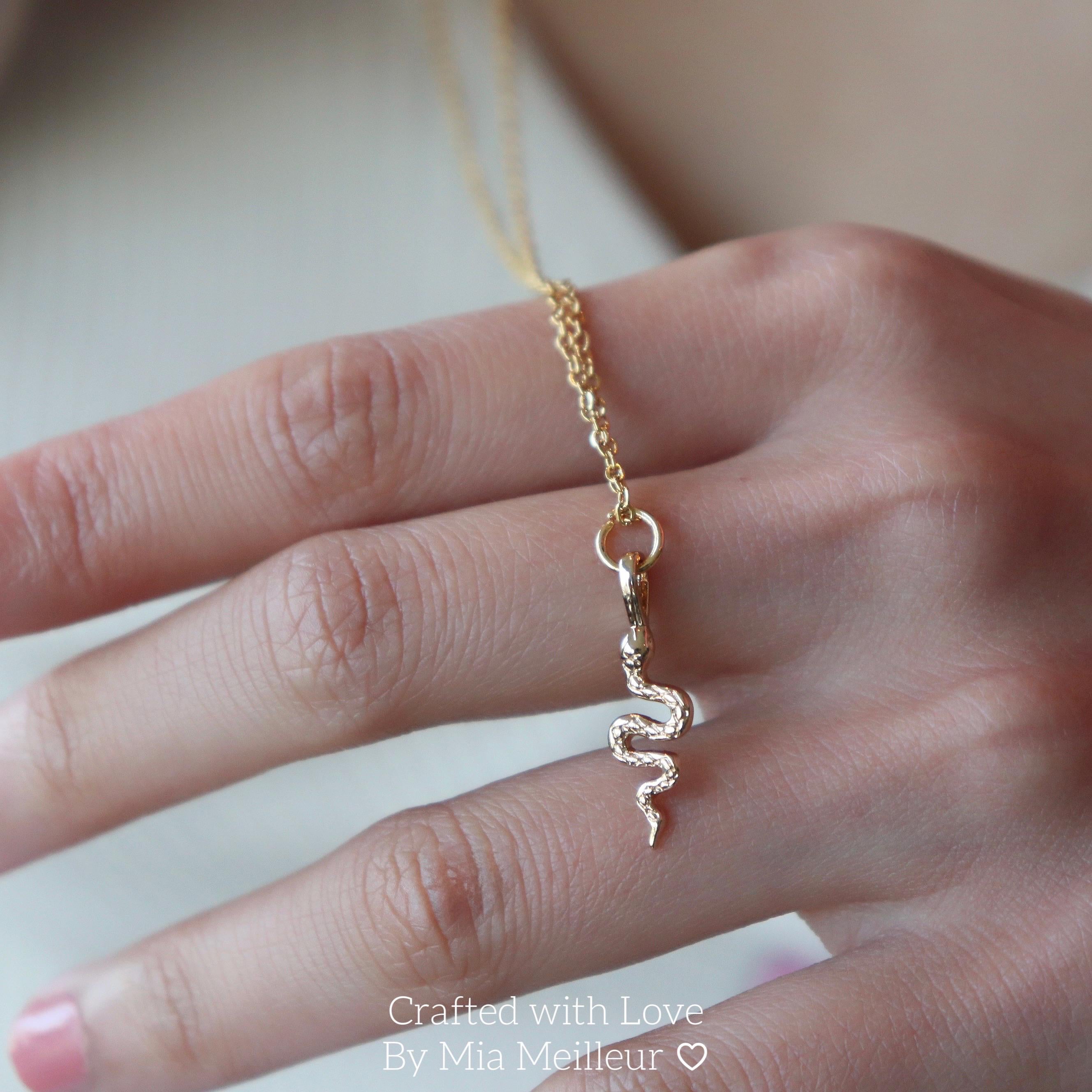 Dainty Gold Snake Necklace
