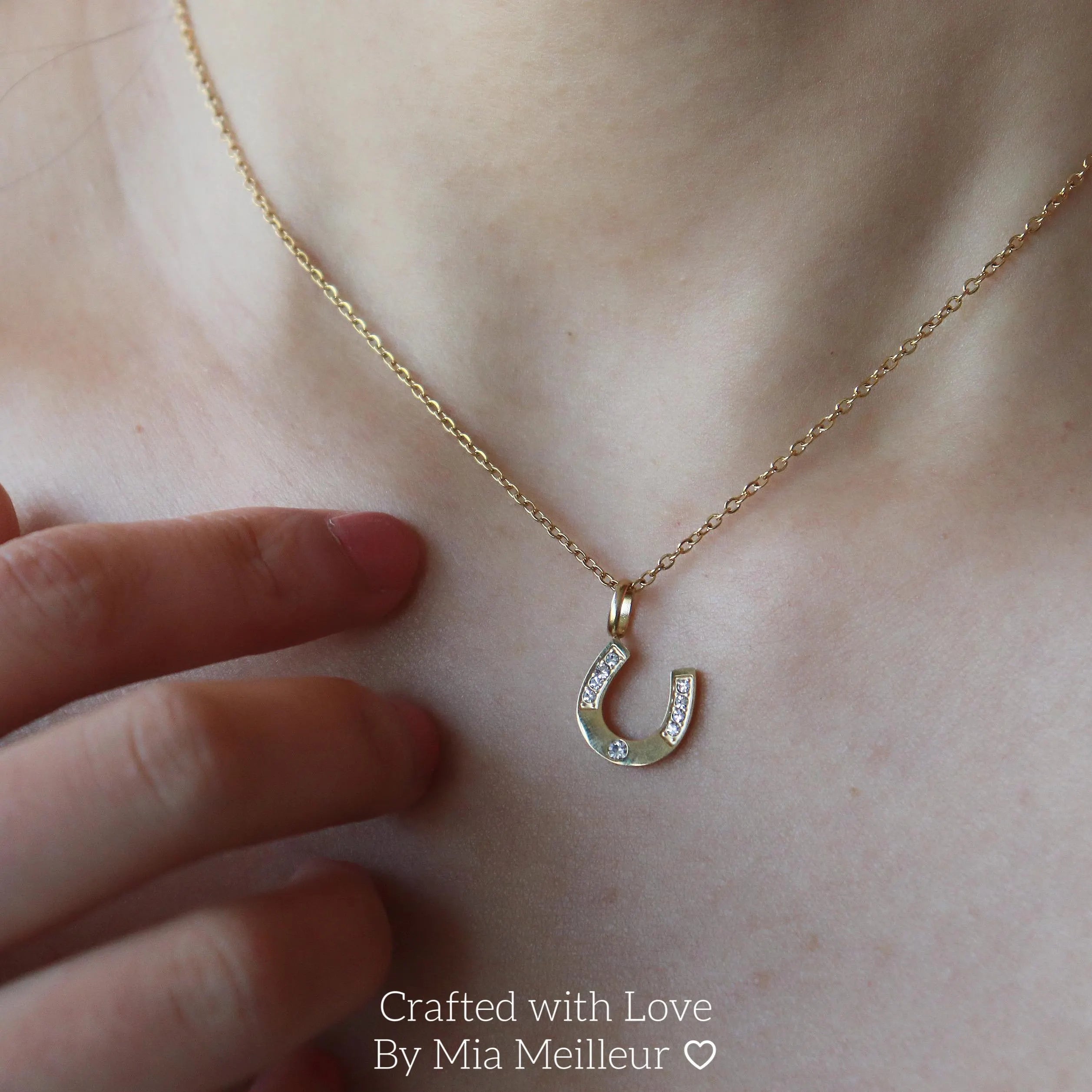 Gold Horseshoe Necklace
