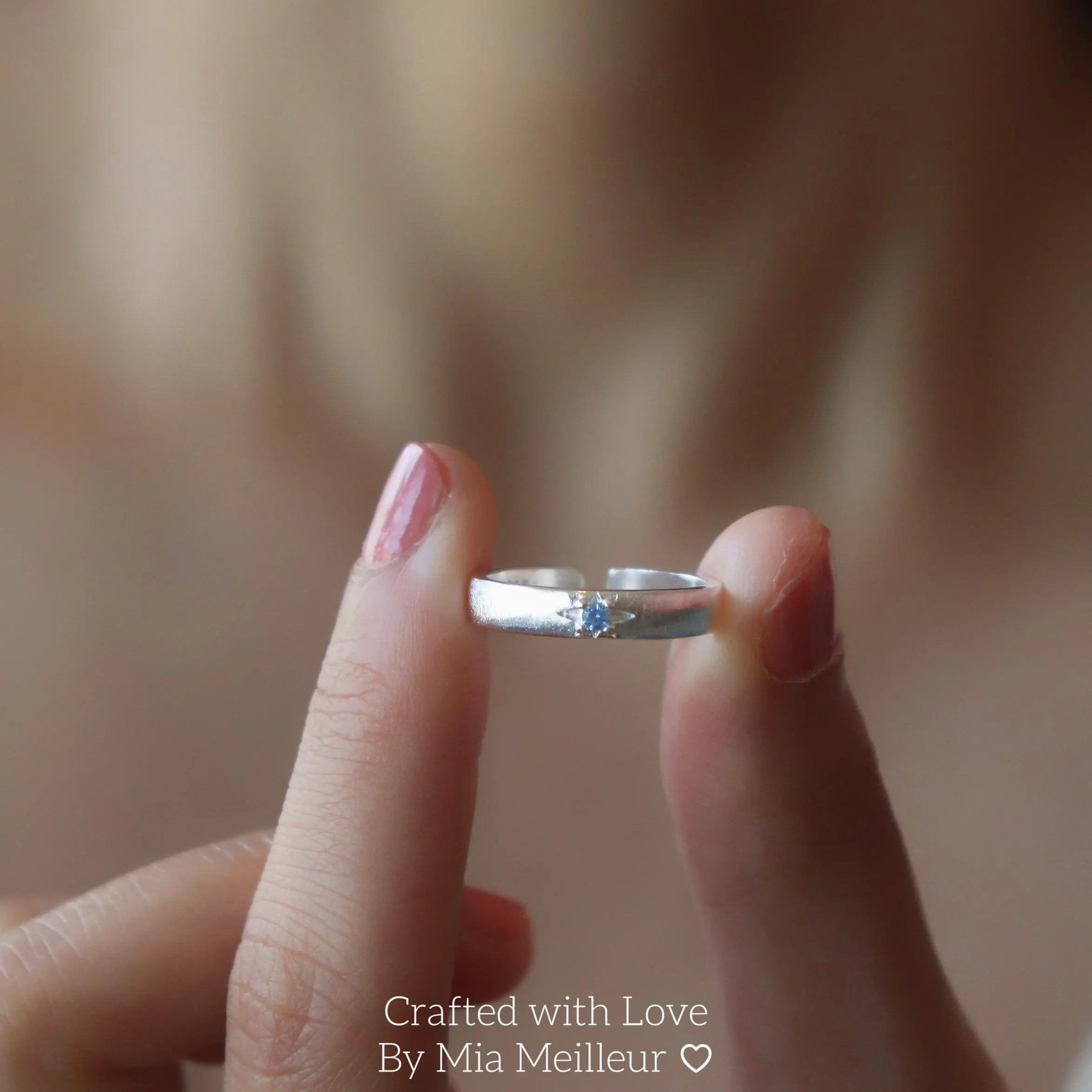 Minimalist Silver Open Band Ring