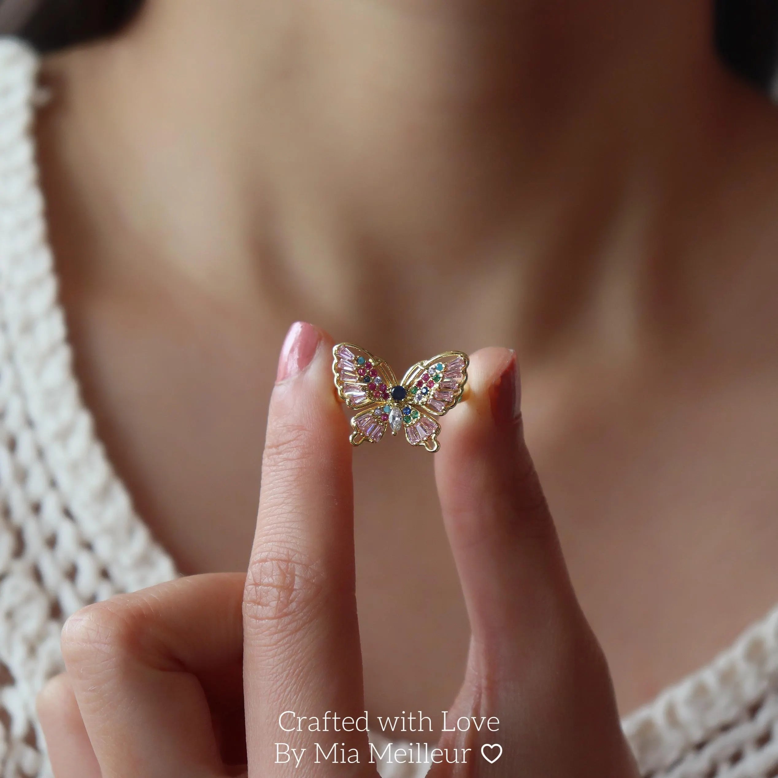 Dainty Butterfly Ring