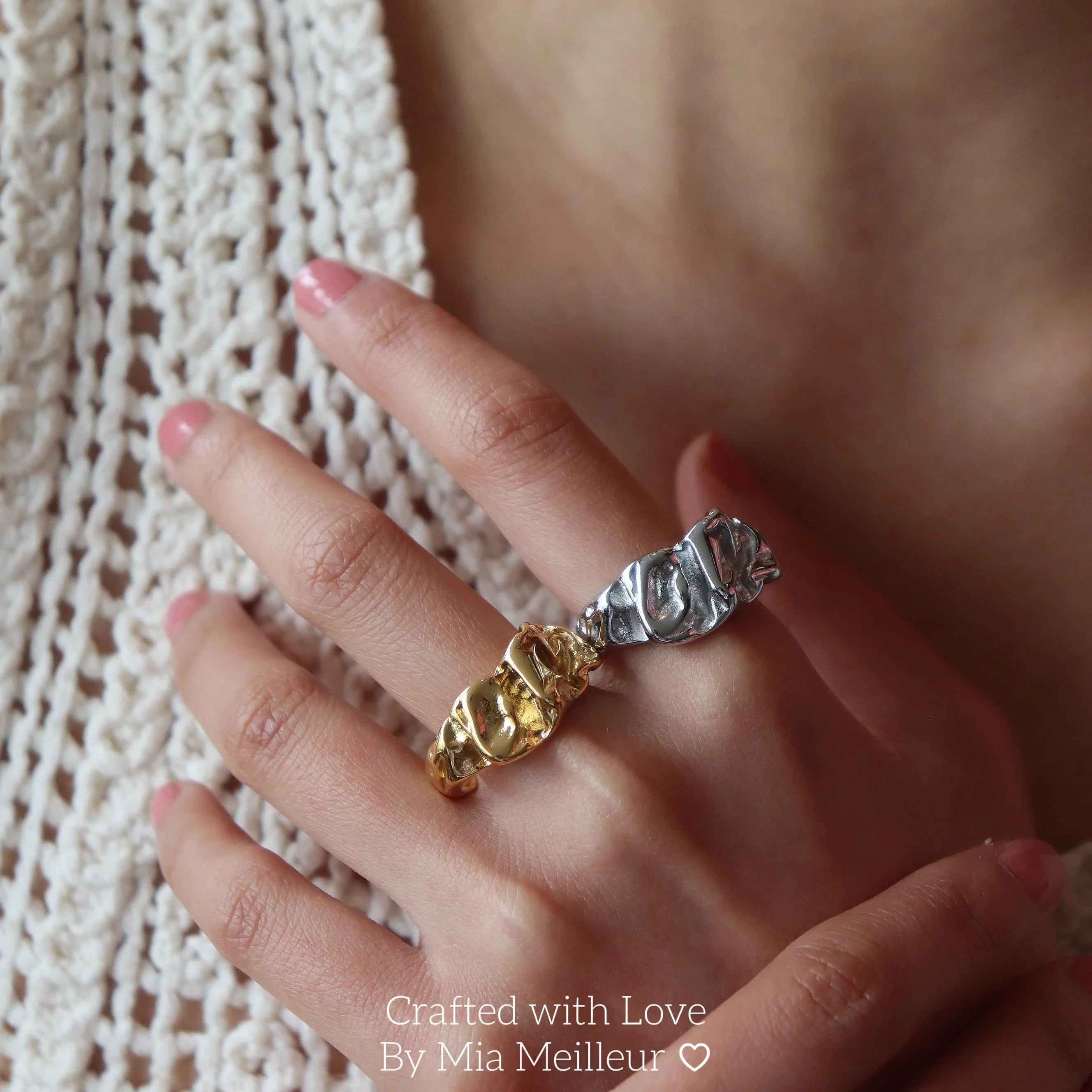 Abstract Textured Ring