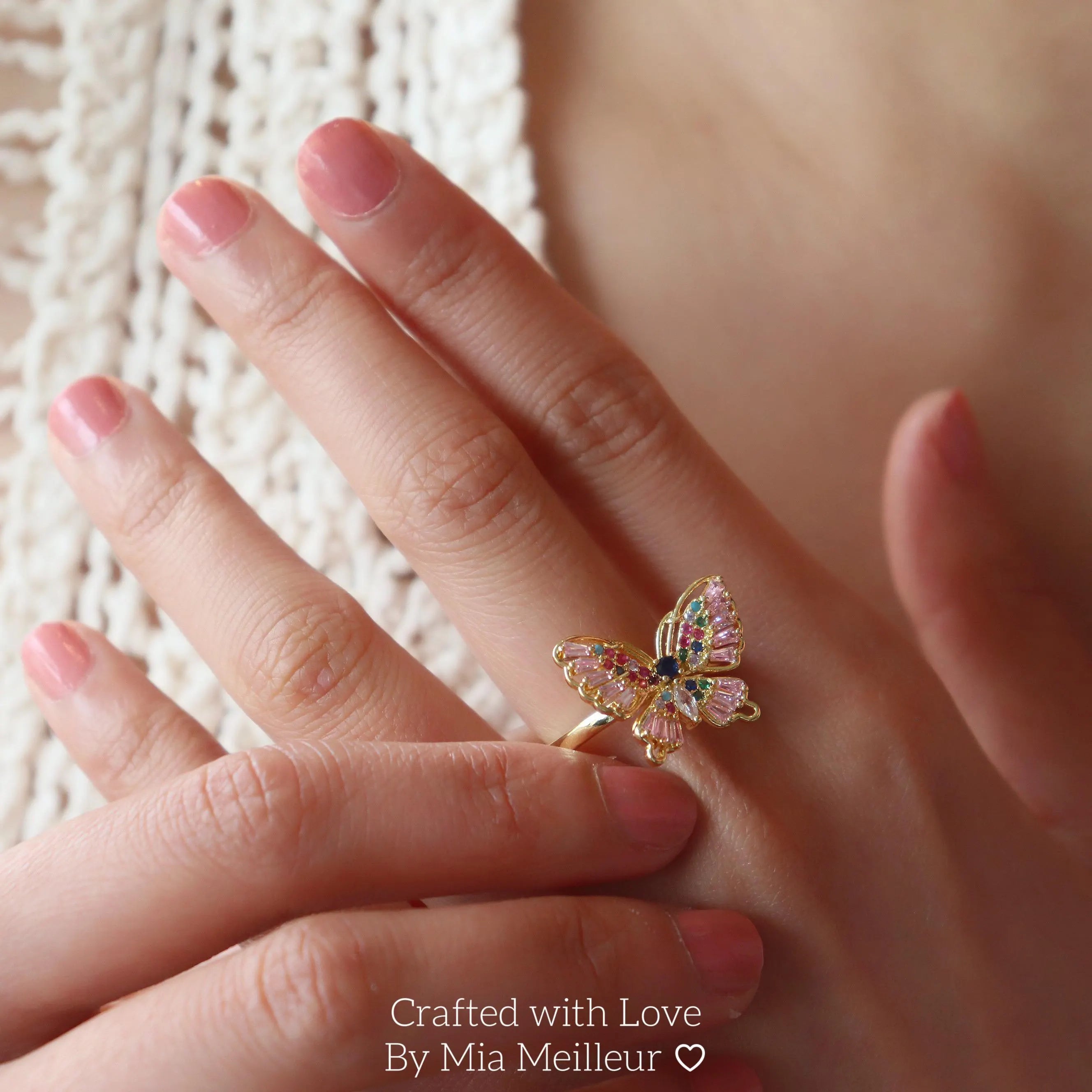 Dainty Butterfly Ring